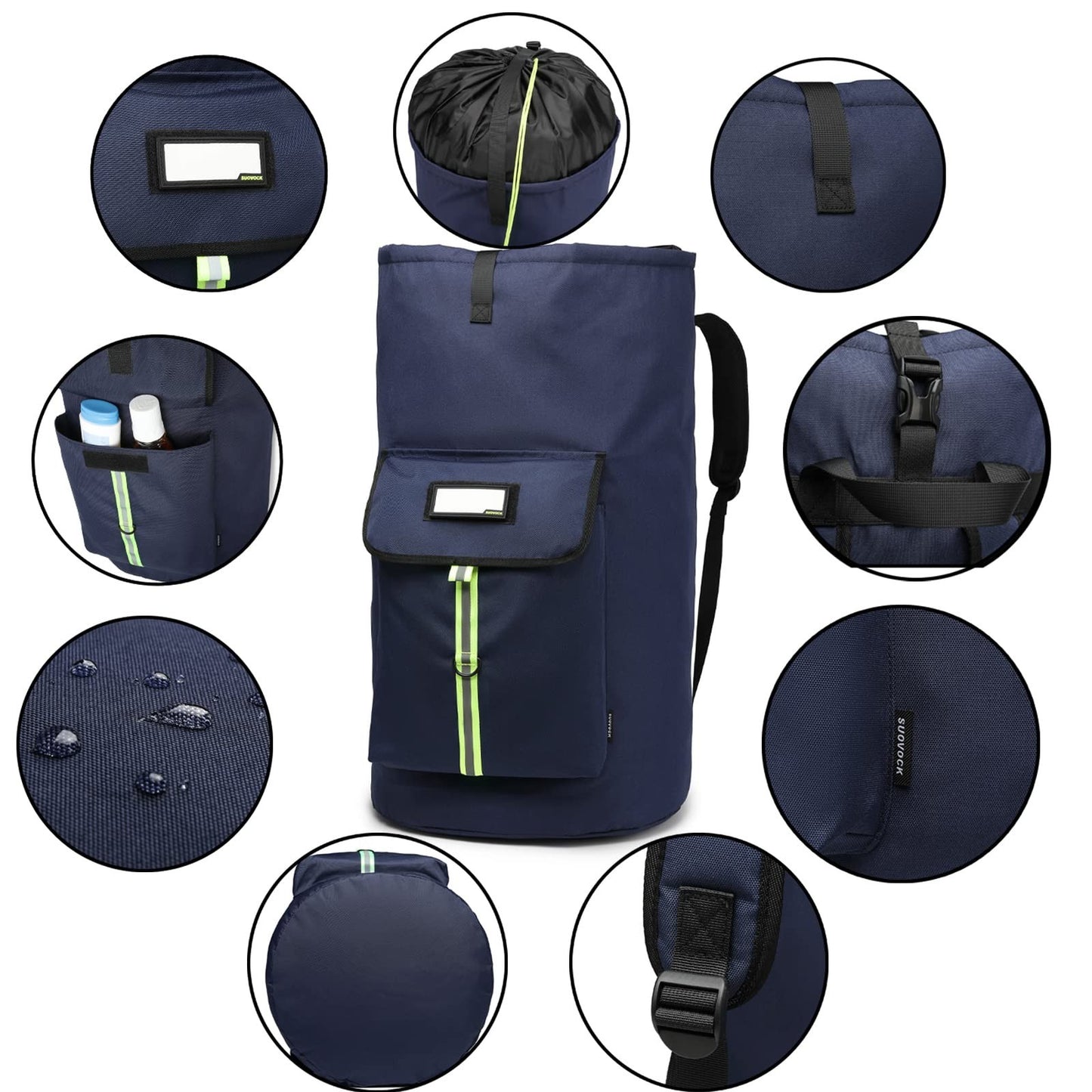 **Optimized eBay Title:**  Extra-Large Heavy Duty Laundry Backpack Bag for Coll3