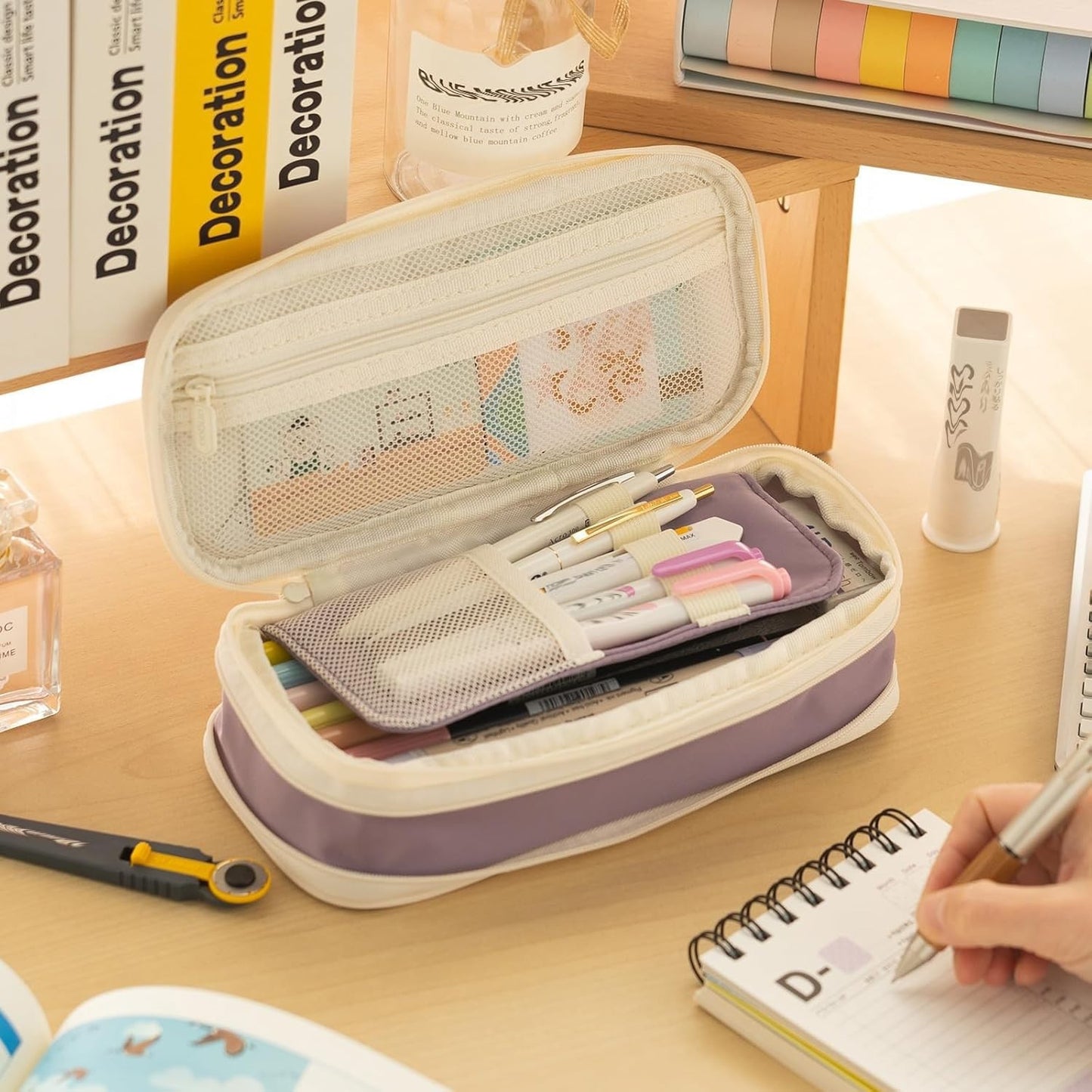 Large Capacity Pencil Case, Big Pencil Pouch for Stationery, Pen Bag for Teens  2