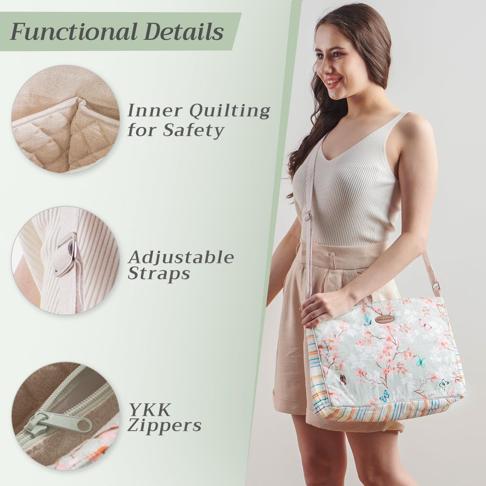 Stylish Cotton Shoulder Bag for Women   Versatile Handbag, Everyday Use, Fashion4