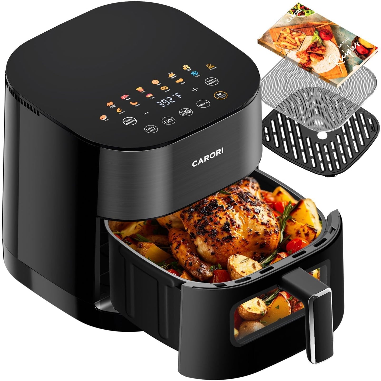 14-in-1 Air Fryer with 6Qt Capacity, Viewing Window, Dual Heating, Bake & Dehydr1