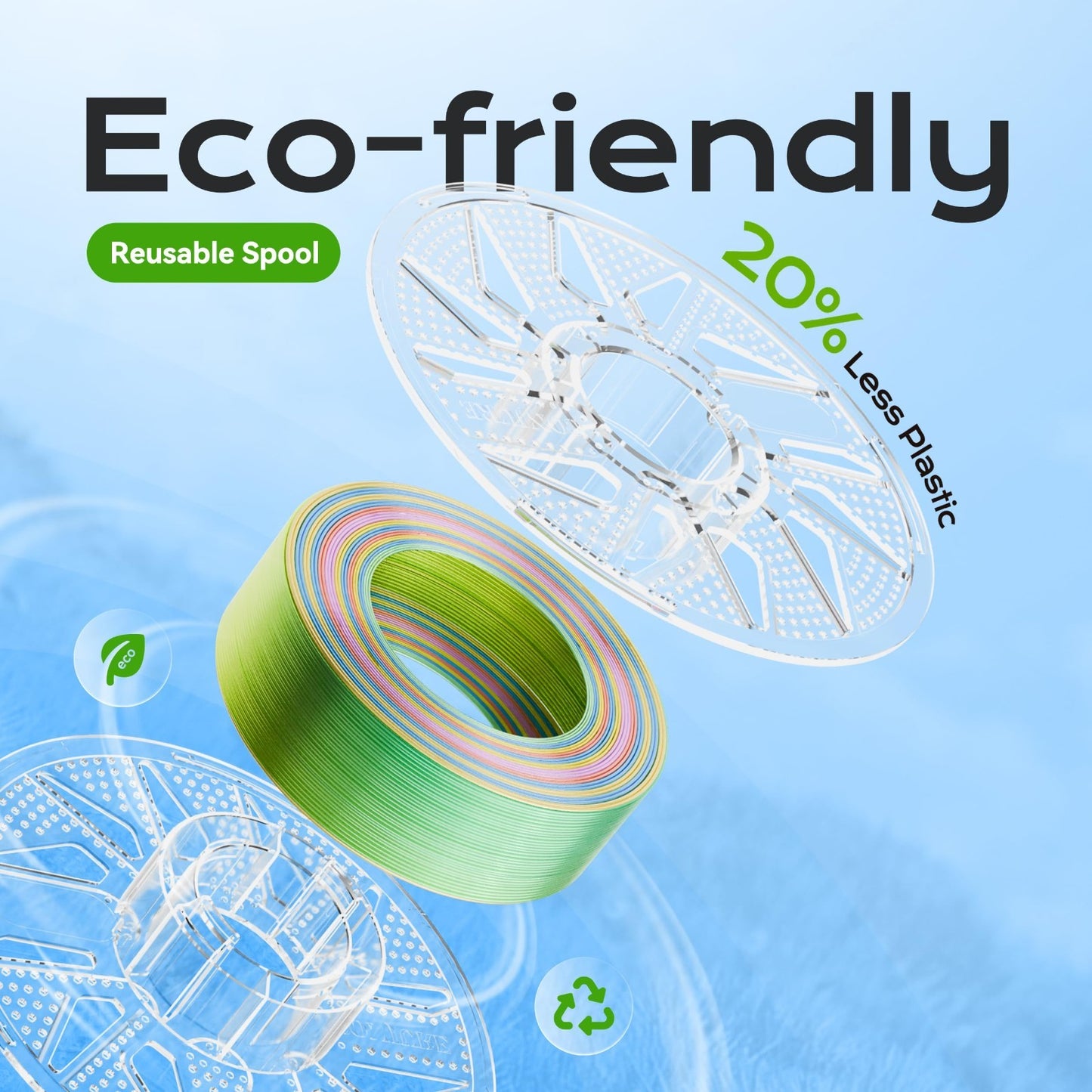 2KG Color Changing PLA Filament - Burnt Titanium, Chameleon 3D Printer Spool4