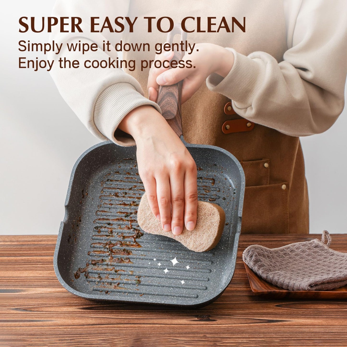 12-Inch Nonstick Grill Pan - Versatile Indoor/Outdoor Griddle with Pour Spouts4