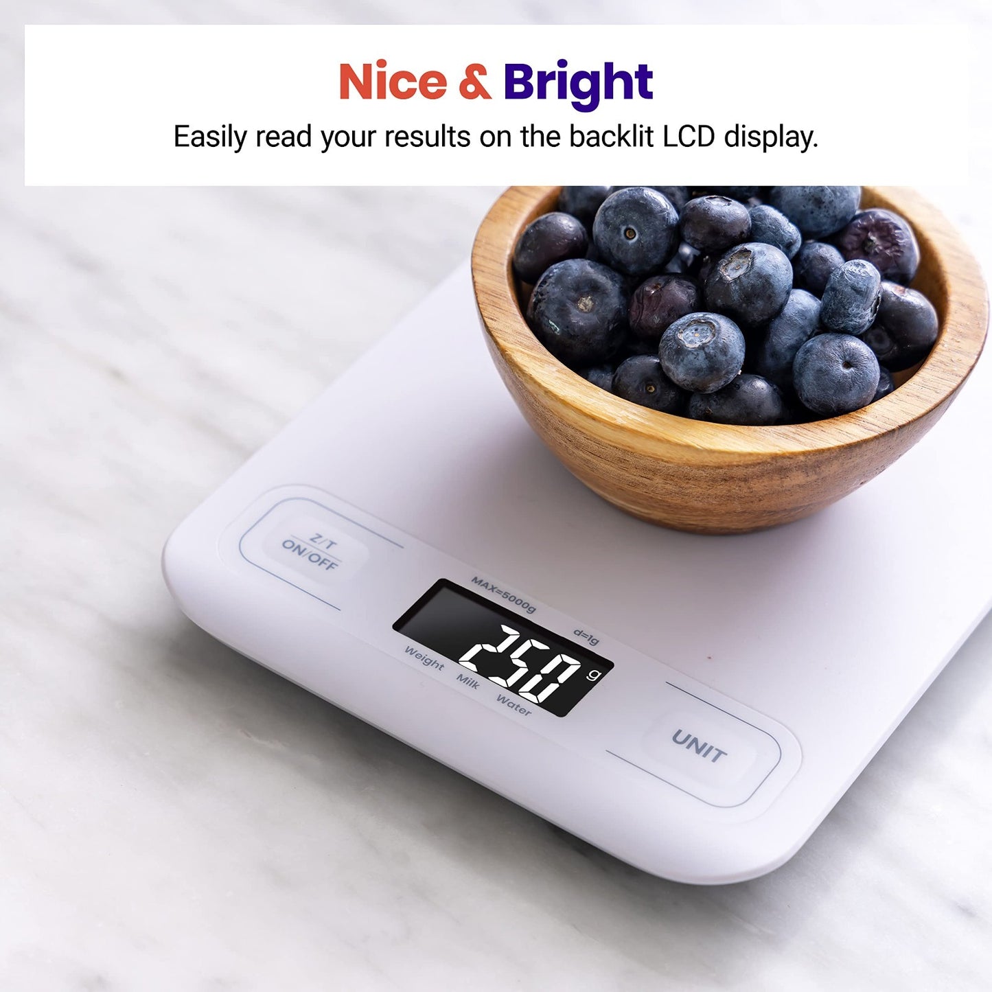 Digital Kitchen Scale for Grams & Ounces   Ideal for Baking, Keto, Meal Prep, Ta4