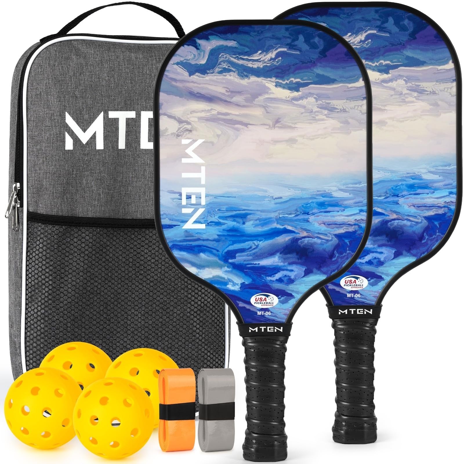 Pickleball Paddle Set of 2/4/1 - USAPA Approved Fiberglass Rackets, Lightweight1