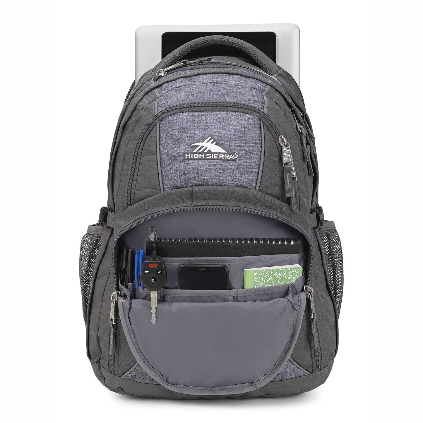 Durable Laptop Backpack for School & Travel, Slate Woolly Weave, One Size3