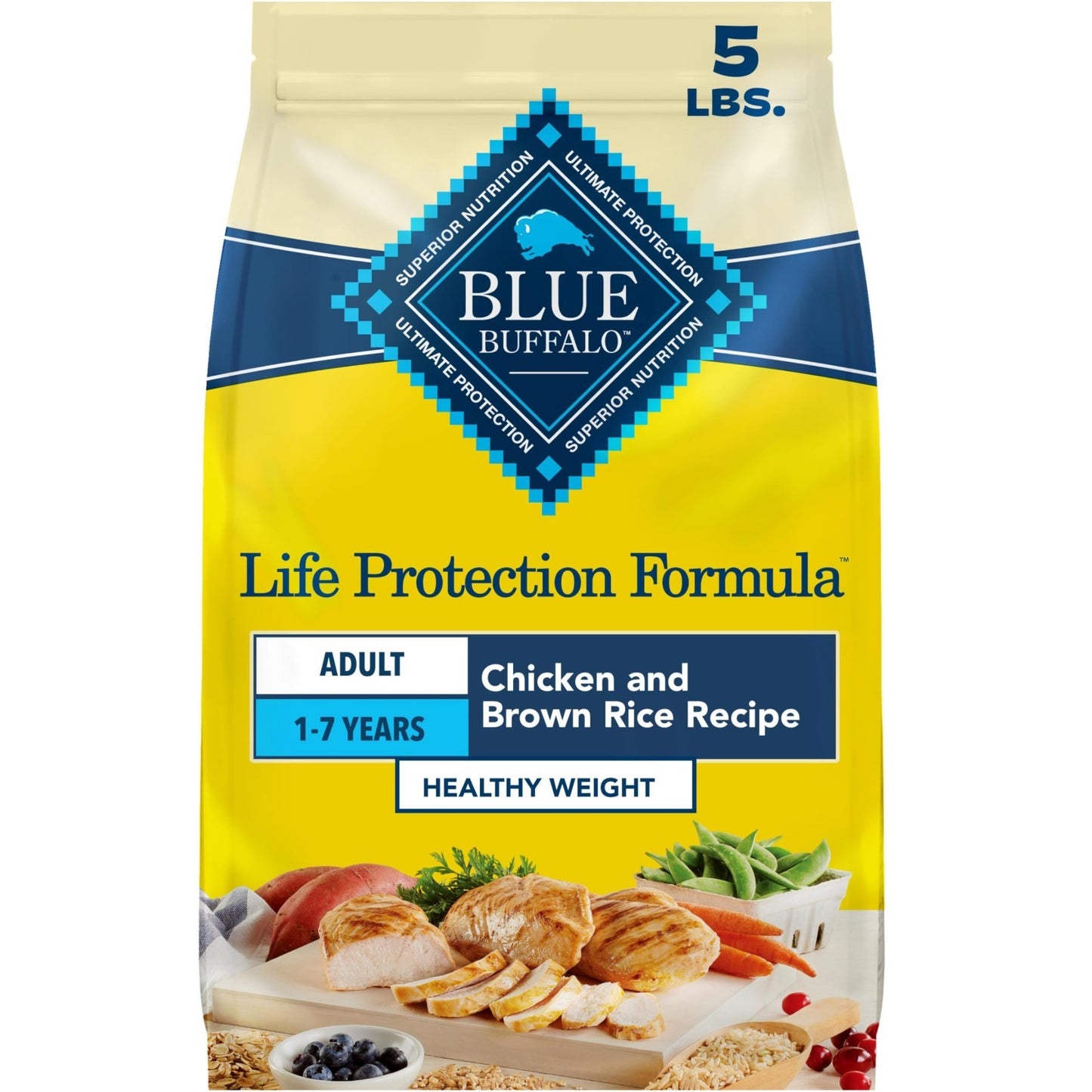 Healthy Weight Large Dog Food   Blue Buffalo Life Protection Formula, 5 lb Bag1