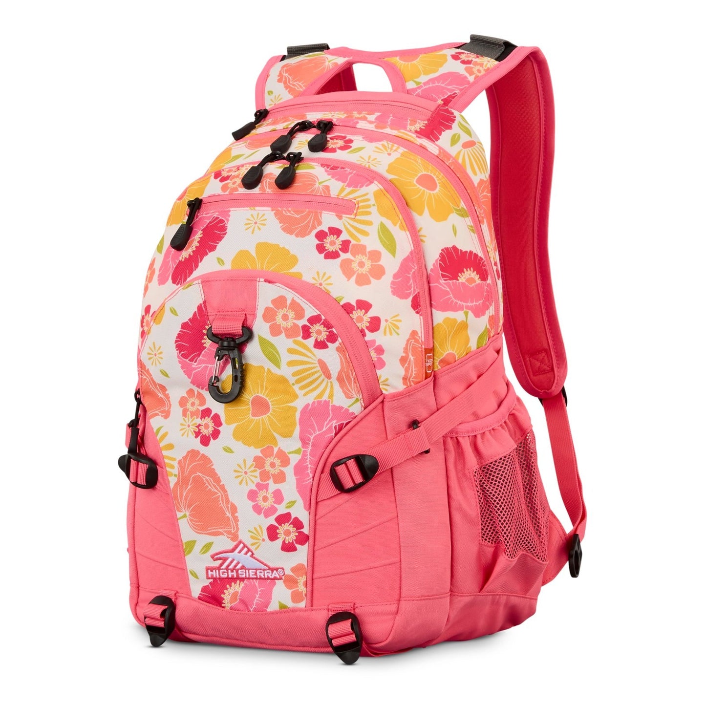 Versatile Travel & Work Backpack with Tablet Sleeve   Surf Floral/Pink Design1