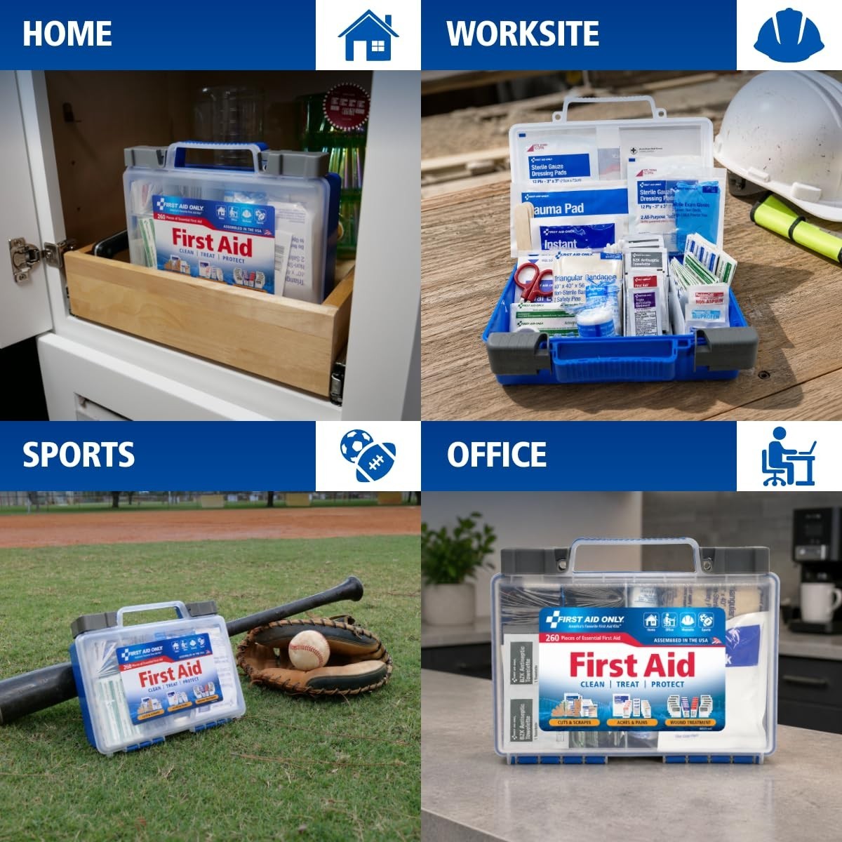 All Purpose 50 Person First Aid Kit   OSHA Compliant Emergency Supplies for Home5