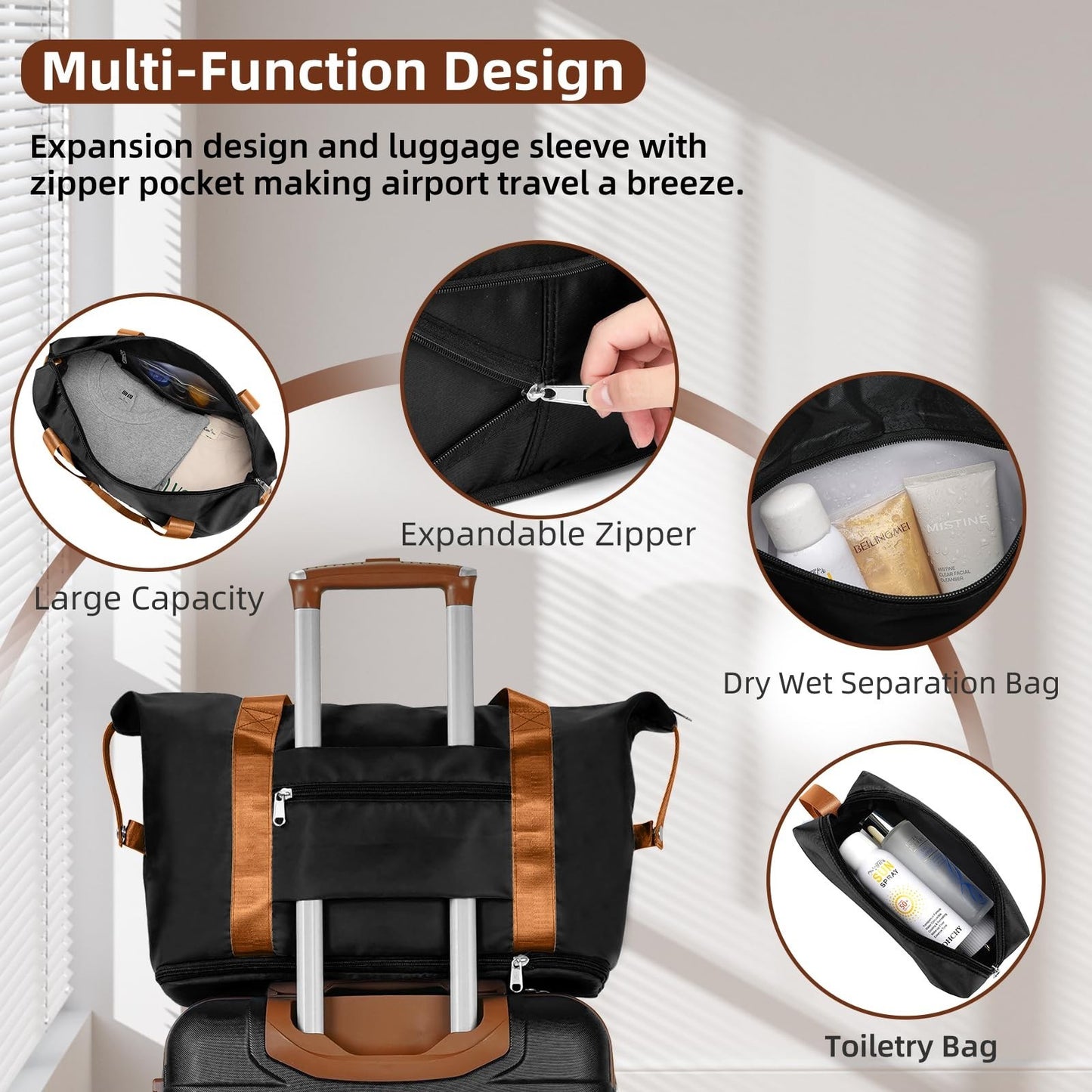 Expandable 6-Piece Luggage Set with 360° Wheels, TSA Lock, Lightweight Hardshell4