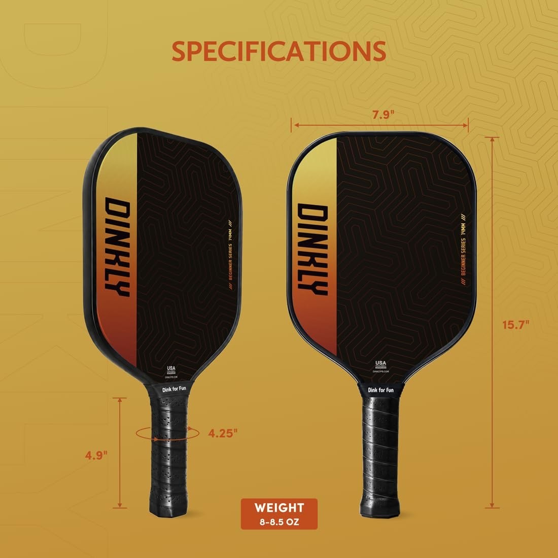 Pickleball Paddle Set of 2/4 - USAPA Approved Graphite/Fiberglass Rackets, 4 Bal5