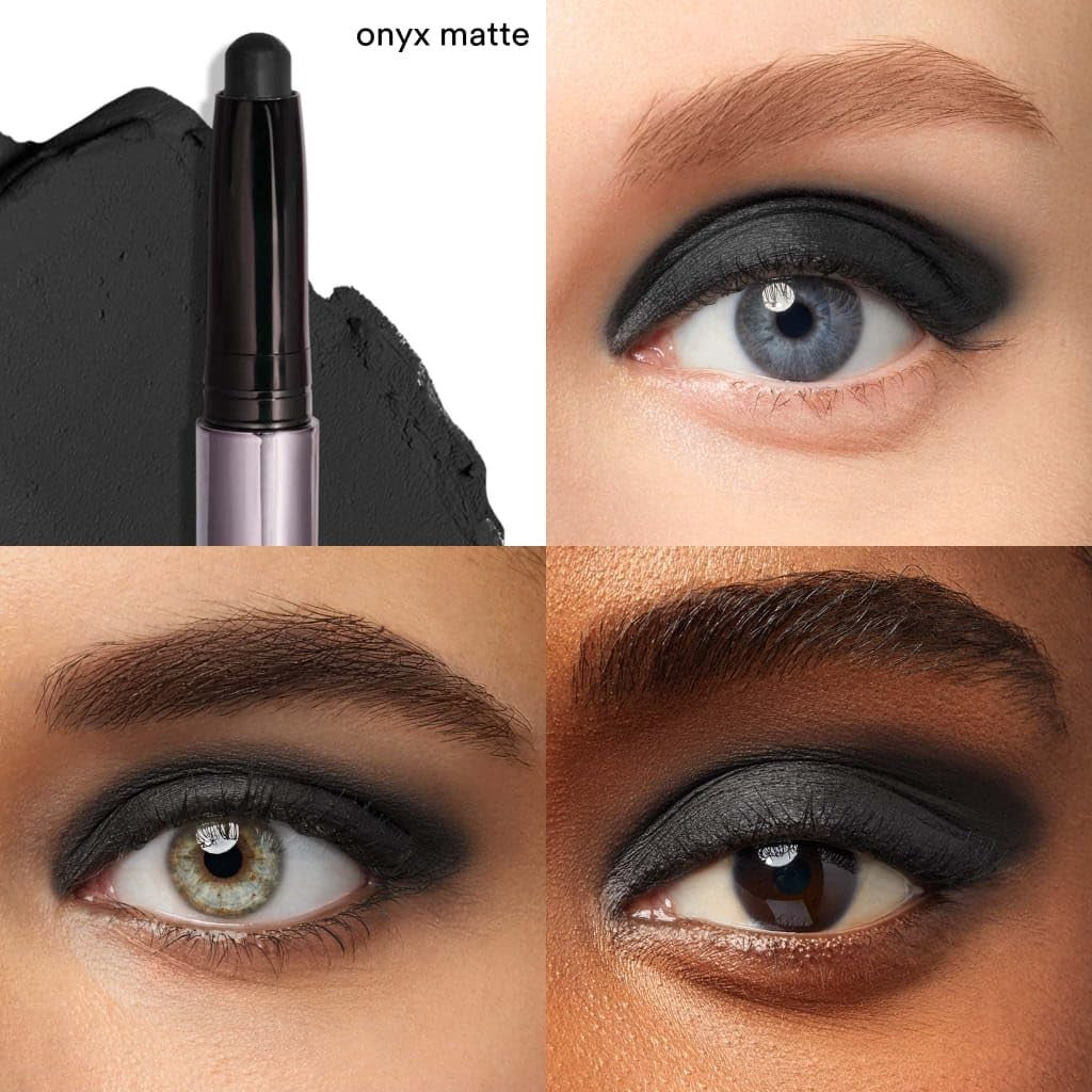 Crème-to-Powder Eyeshadow Stick - Onyx Matte, Long-Lasting, Easy Application2
