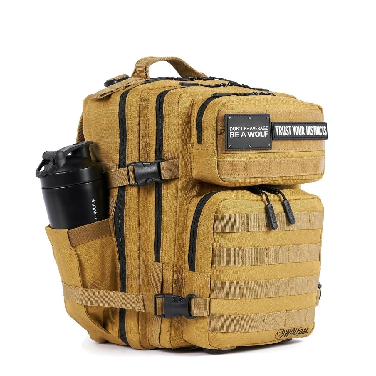 Durable 25L Athletic Gym Backpack   Waterproof Oxford, MOLLE Webbing, Laptop Poc1