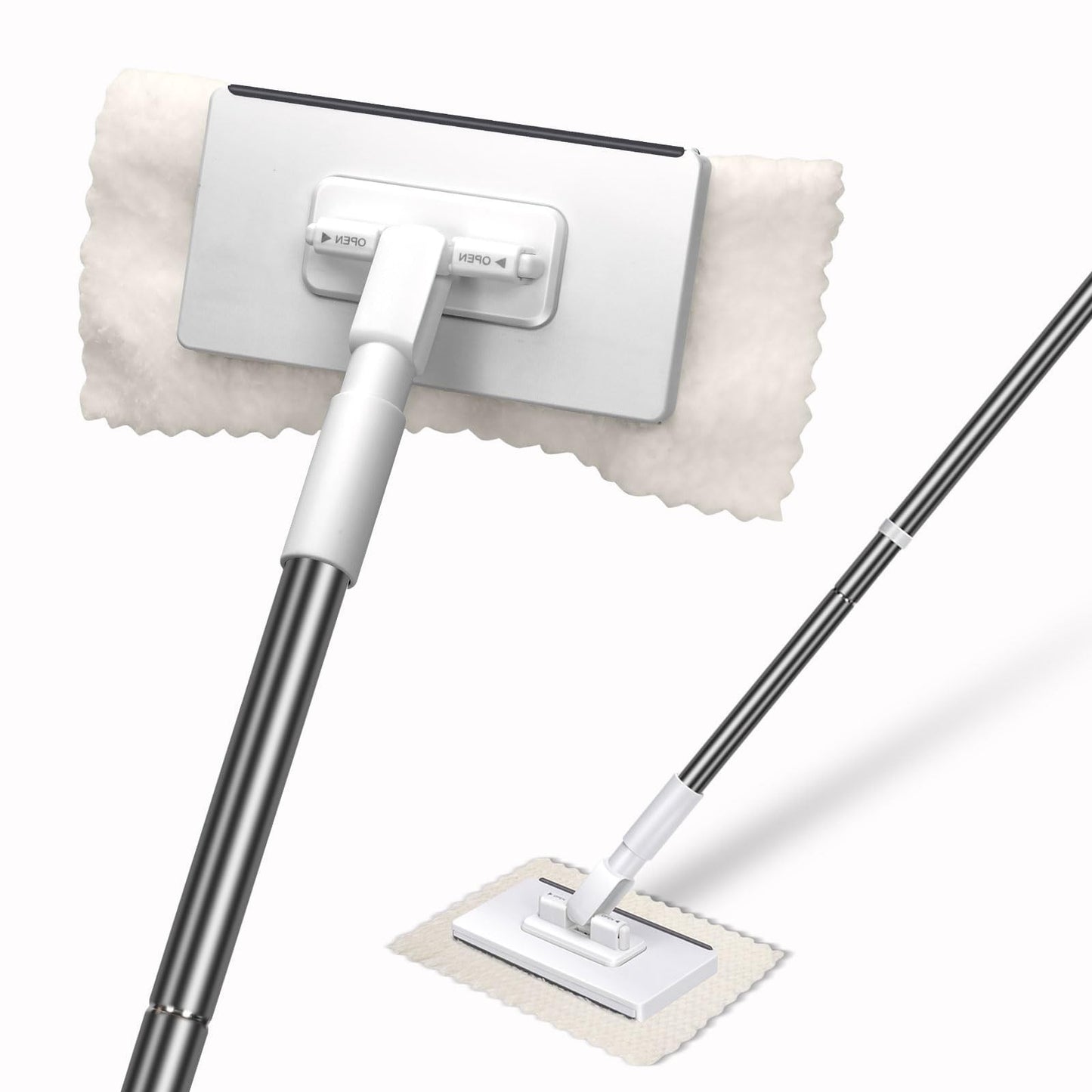 Mini Mop with Snap Grip & Zero Touch Clamp - Easy Clean Floor Mop, Lightweight0