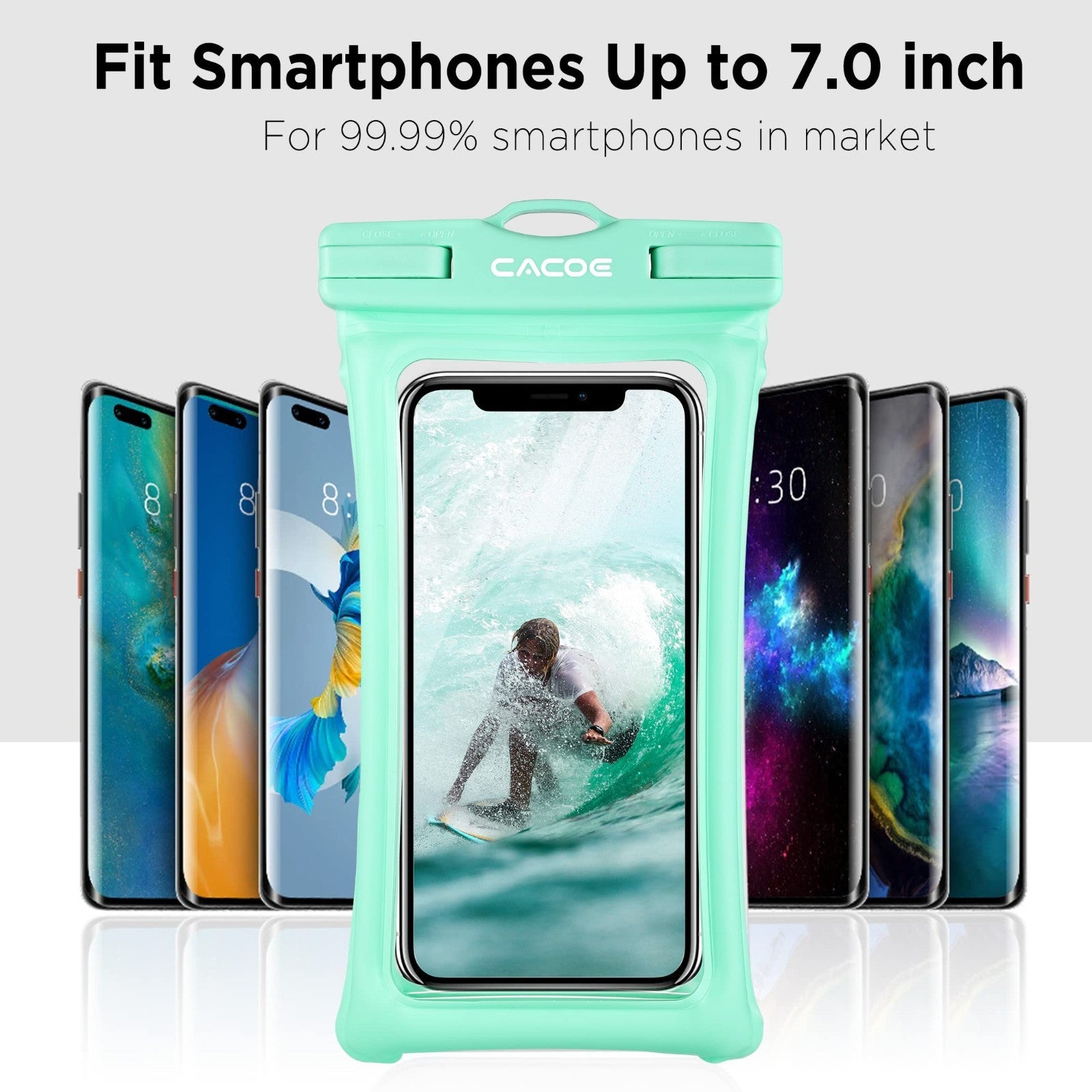 Waterproof Phone Pouch 2 Pack   Floatable IPX8 Case for Beach, Travel, Kayak, Ca6