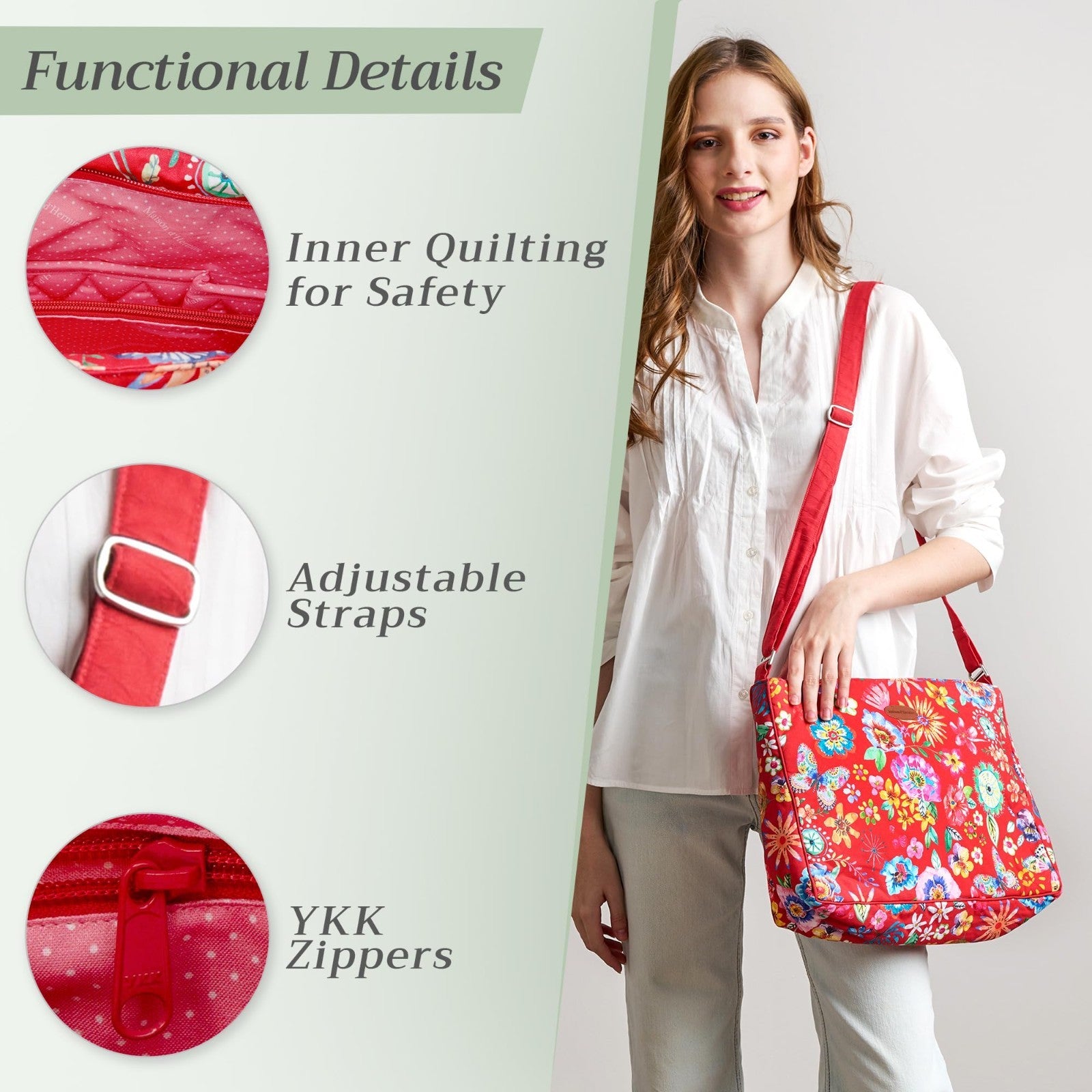 Stylish Cotton Shoulder Bag for Women   Versatile Handbag, Everyday Use4