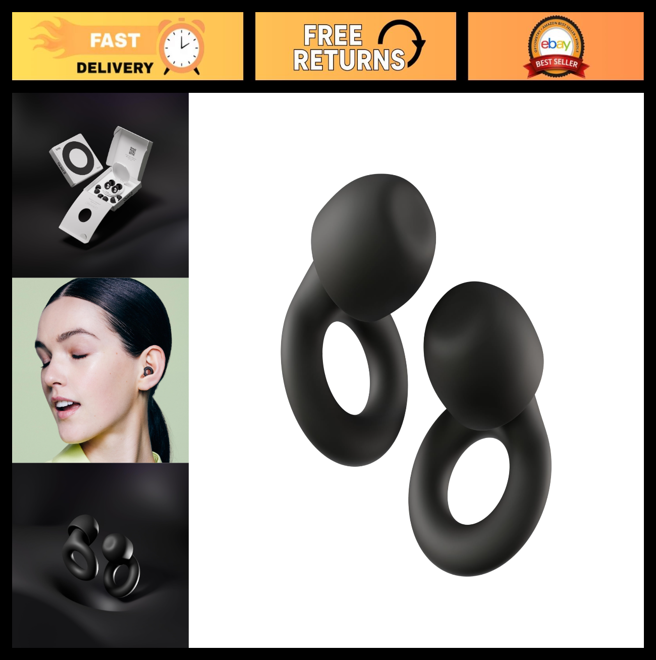 Ultra Comfy Reusable Ear Plugs for Sleep | 24dB Noise Reduction, Custom Fit, Was0