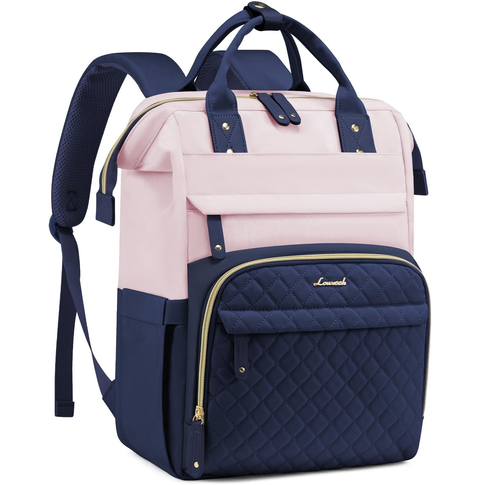 Waterproof 15.6" Laptop Backpack for Women, Nurse & Teacher Work Bag, Travel Pur1