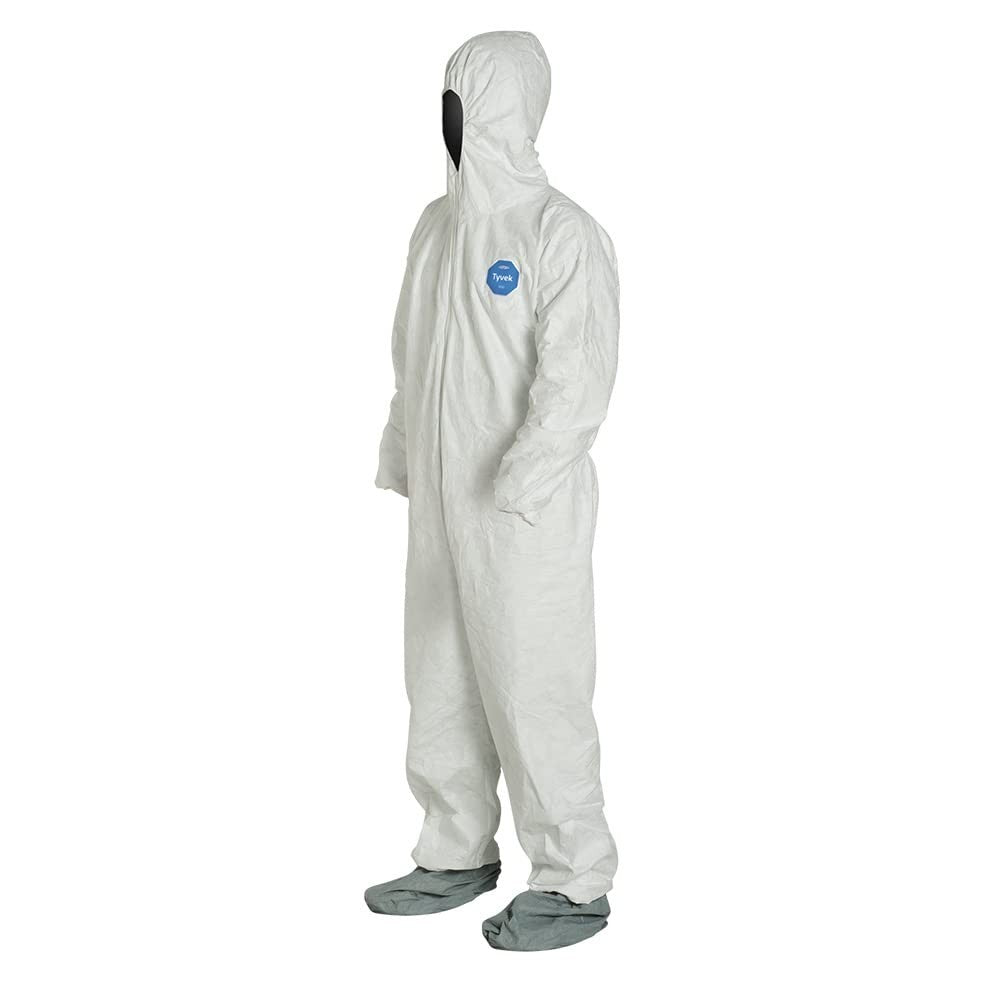 Disposable Protective Coverall with Hood & Boots - Tyvek 400, Safety Gear, Workw3