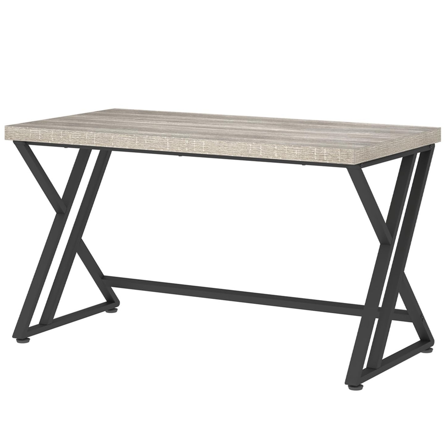 47 Inch Industrial Grey Computer Desk - Modern Wooden Home Office Writing Table8