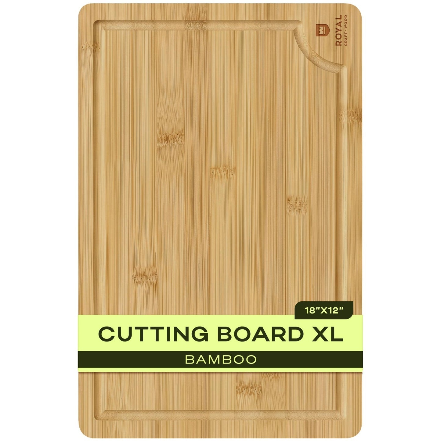 Wooden Cutting Boards Set   Bamboo Kitchen Prep & Serving Board with Juice Groov1