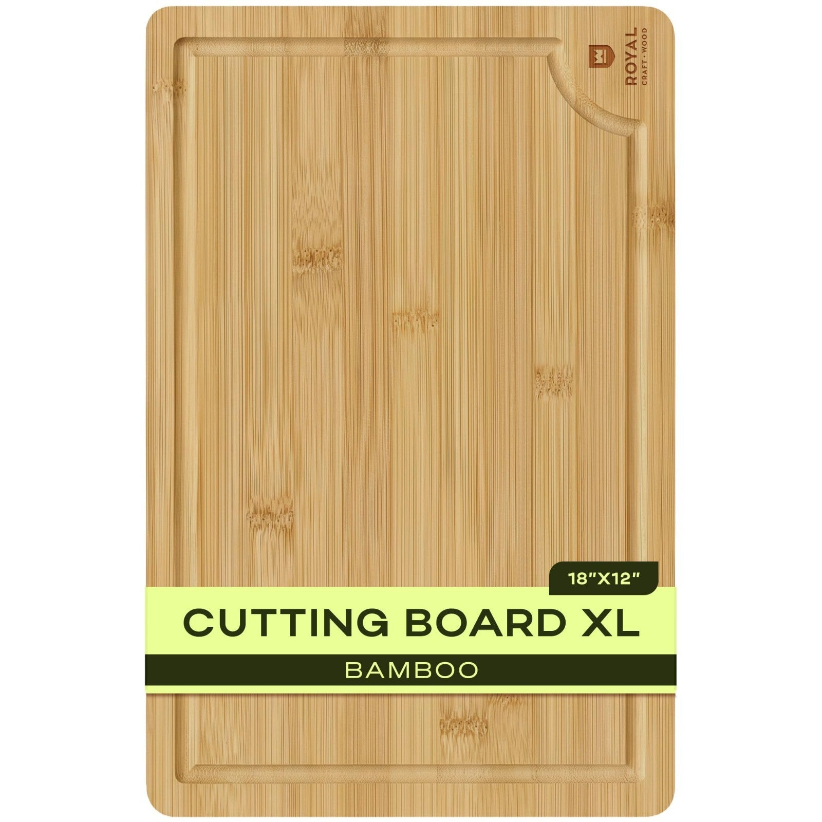 Wooden Cutting Boards Set   Bamboo Kitchen Prep & Serving Board with Juice Groov1