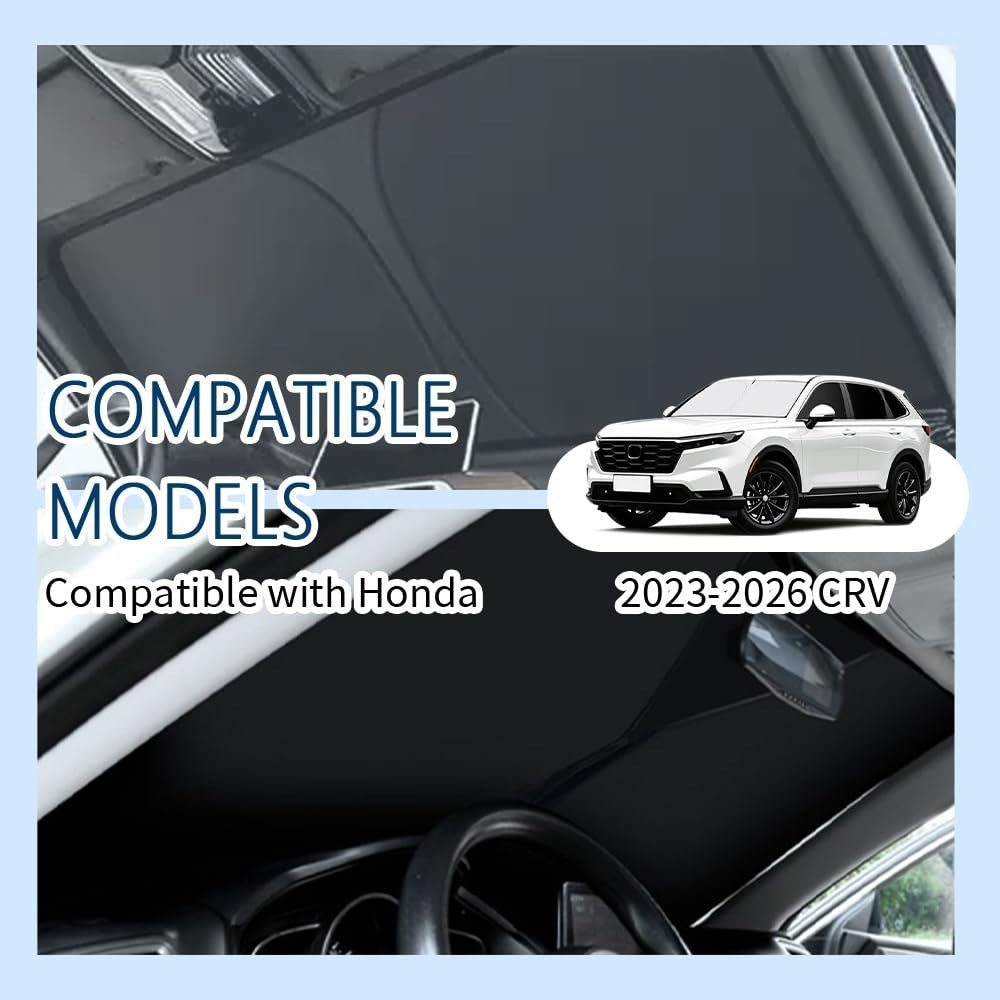 Car Windshield Sun Shade for Honda CRV 2023-2026 - Foldable Oxford Cloth Heat Bl3