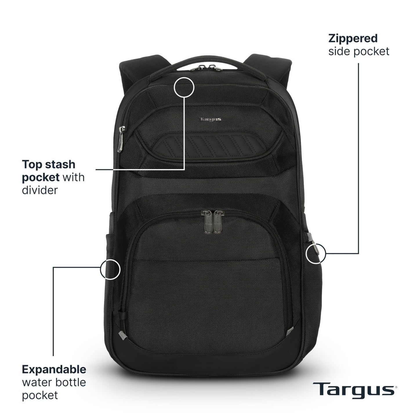 16 Inch Laptop Backpack, Travel Bag for Men & Women, Water Resistant, Black2