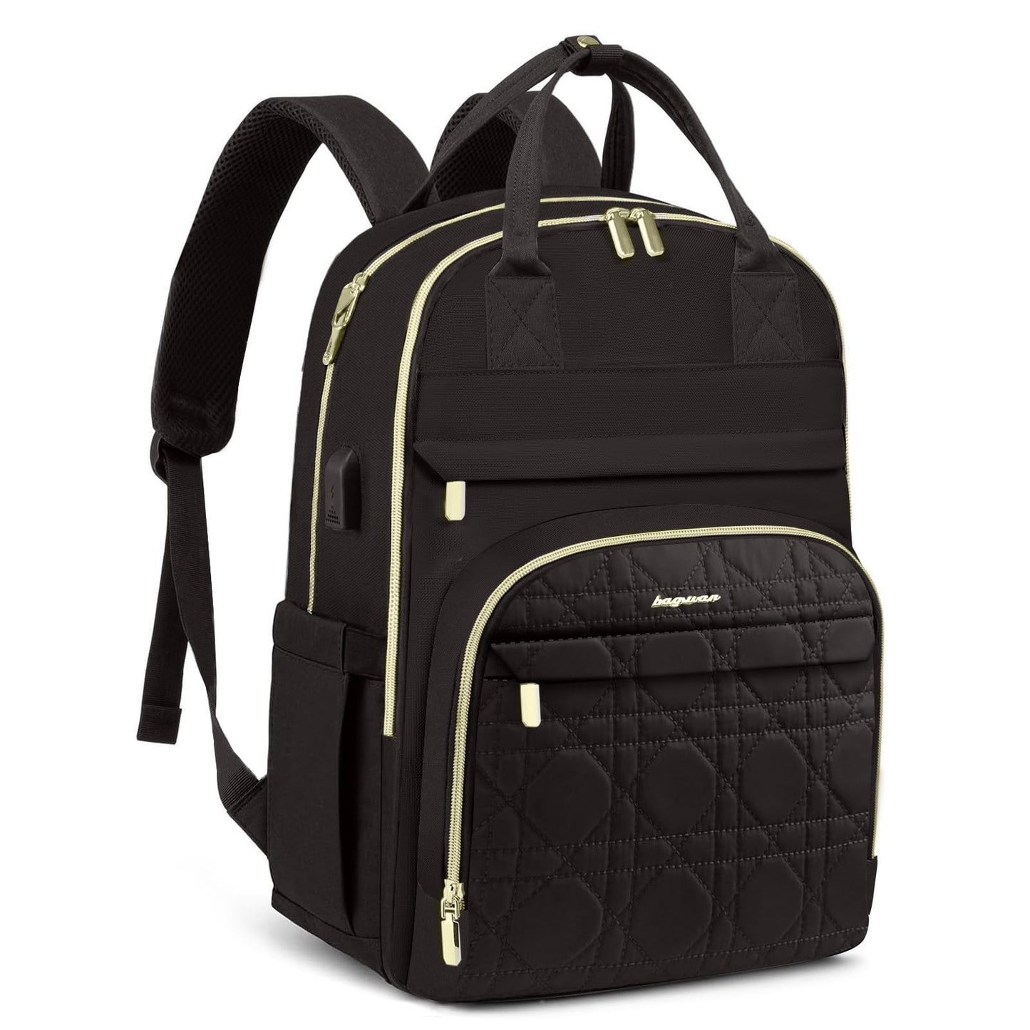 Stylish 15.6" Laptop Backpack for Women & Teens   Waterproof, USB Charger, Casua1