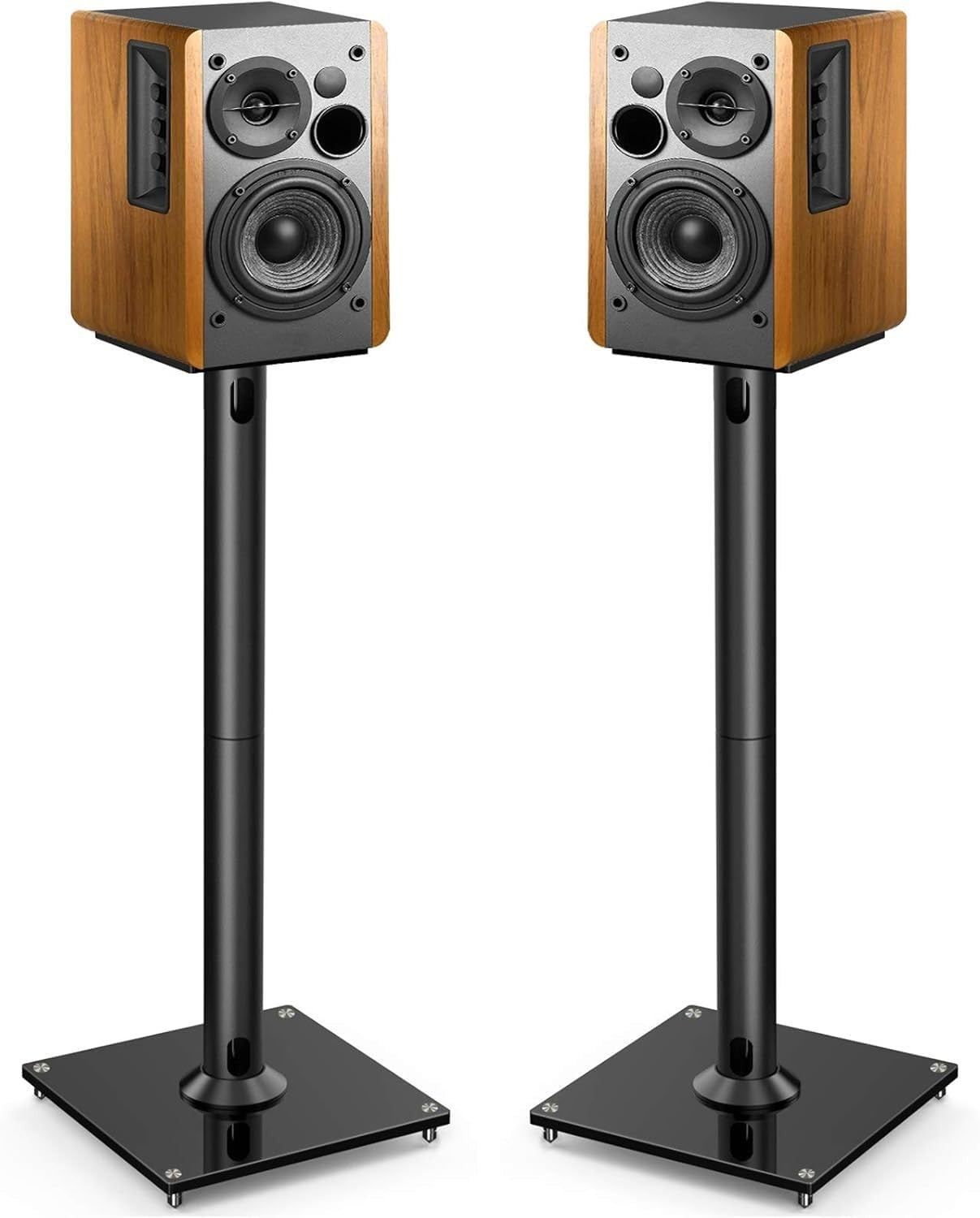 Universal Floor Speaker Stands for Surround Sound, Adjustable 27.56'', Tool Free1