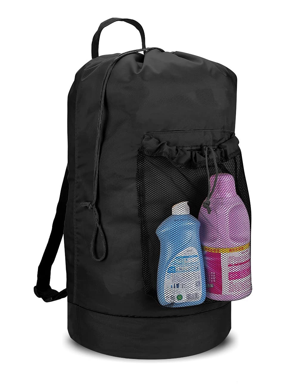 Optimized eBay Title:  Durable Laundry Backpack with Shoulder Straps, Mesh Pock1