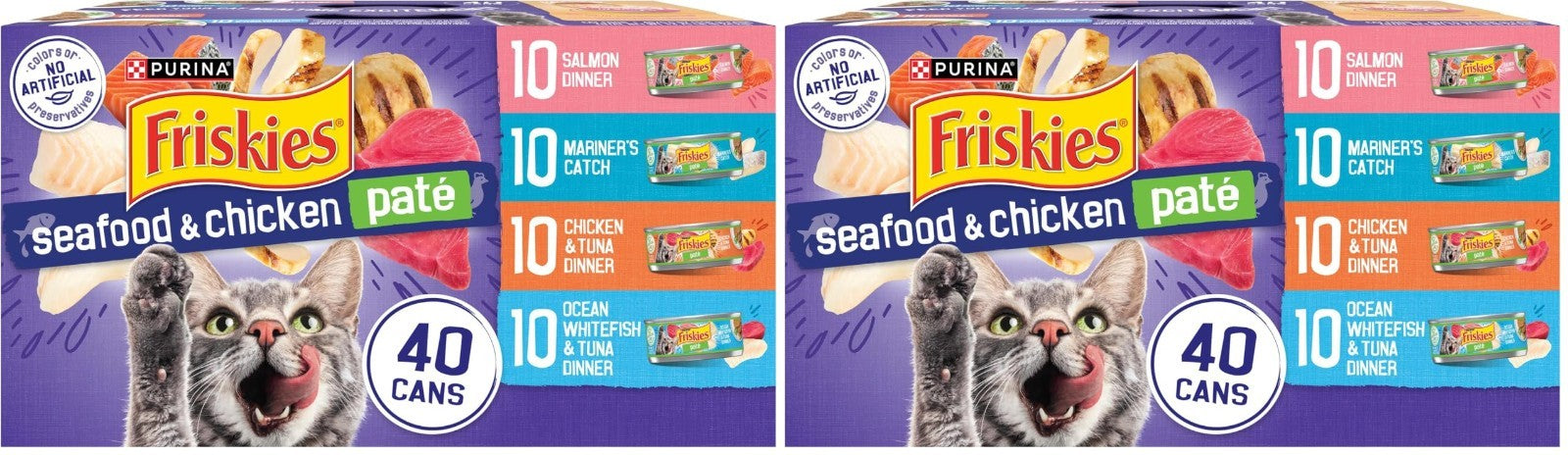 Seafood & Chicken Pate Wet Cat Food Variety Pack   5.5 oz Cans, 80 Count1