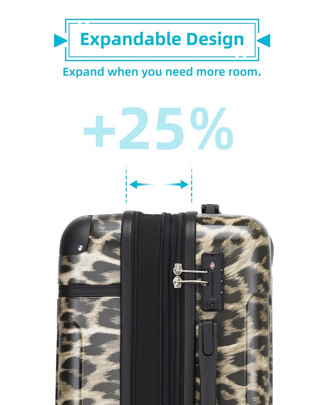 Expandable 3-Piece Carry-On Luggage Set, Lightweight Suitcases with 360° Spinner5