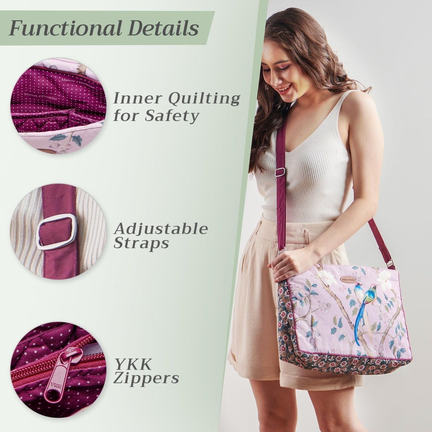 Stylish Cotton Shoulder Bag for Women - Versatile Handbag, Everyday Use, Fashion2