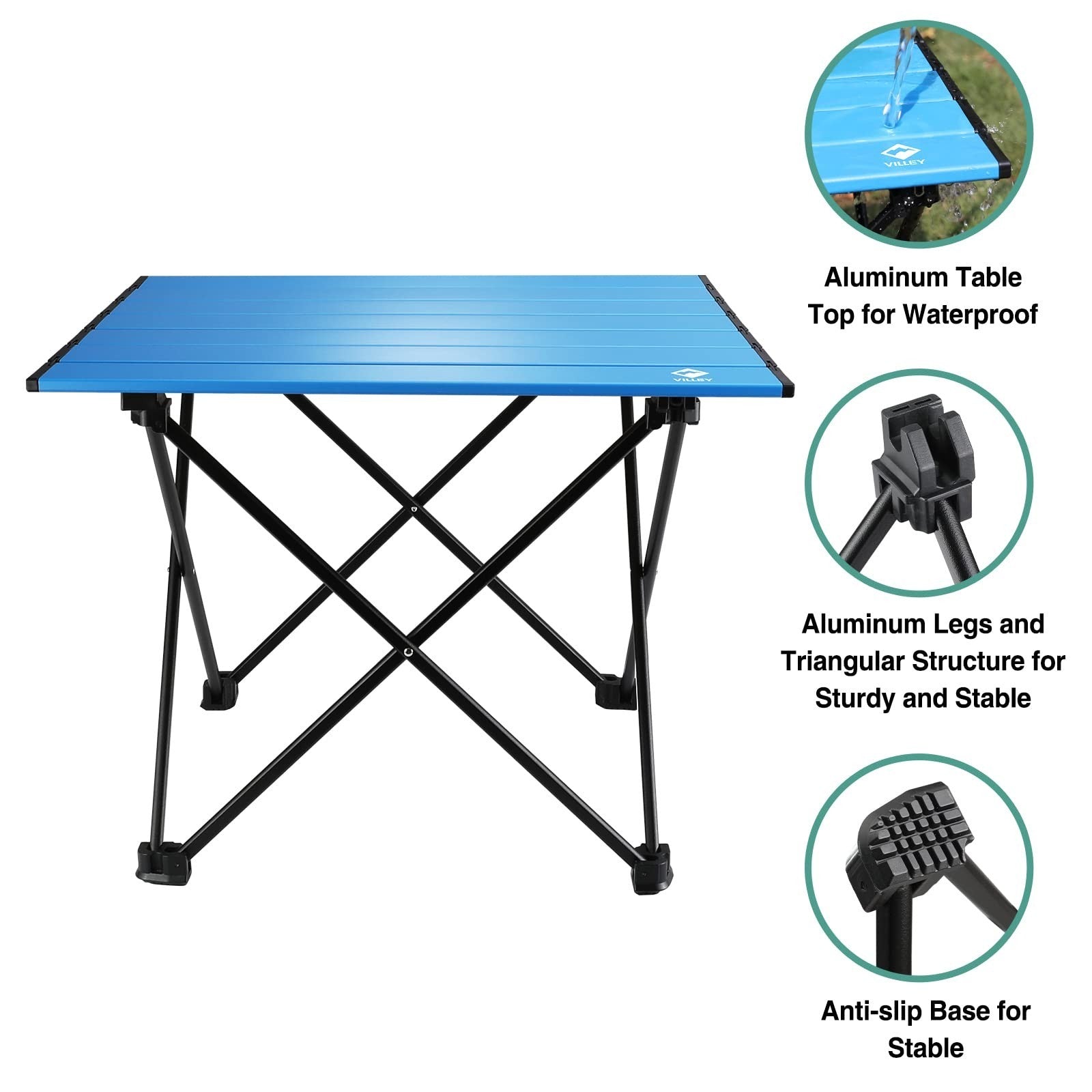 Ultralight Folding Camping Table with Carry Bag - Portable Beach & Picnic Table3