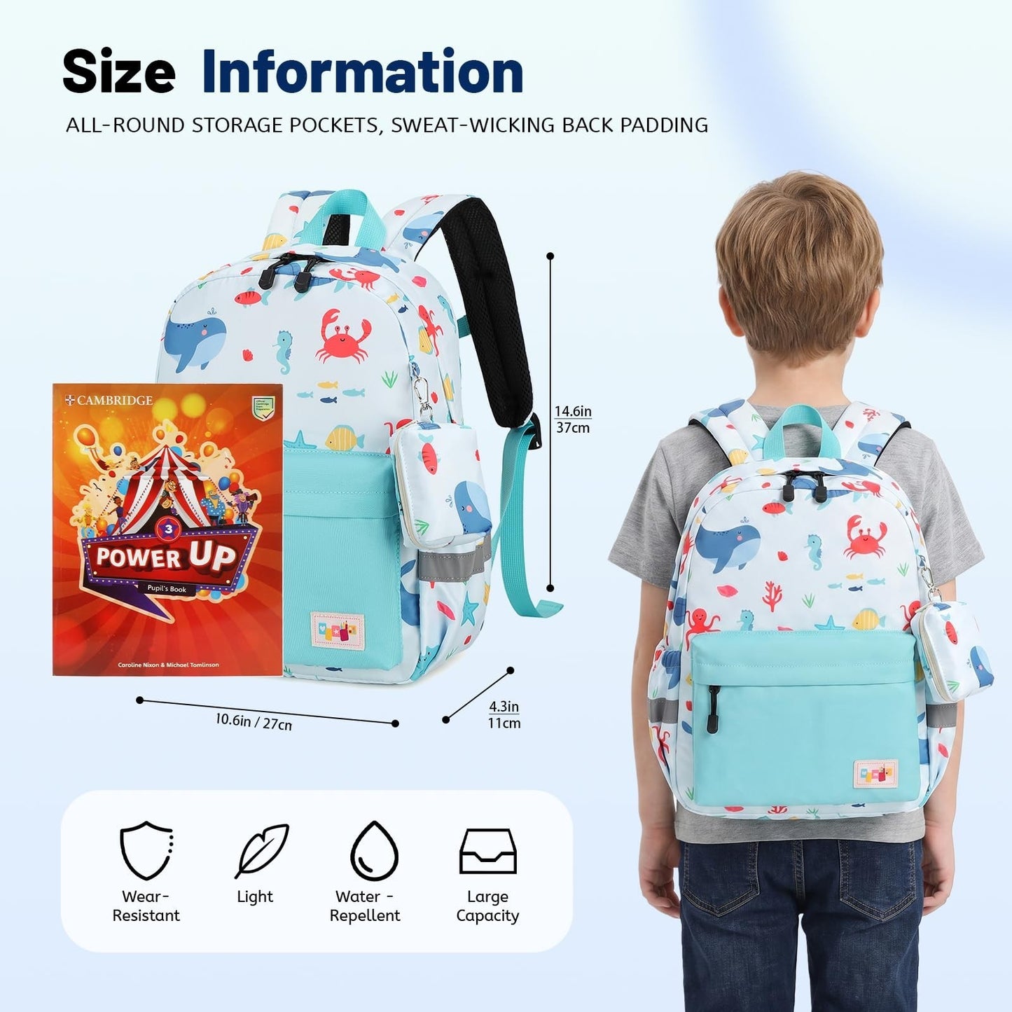 Kids Toddler Backpack with Chest Strap   Durable, Lightweight, Perfect for Boys3