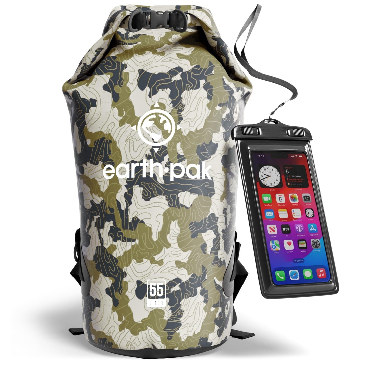 Waterproof Dry Bag Backpack   Roll Top Sack for Kayaking & Outdoor Gear, Phone C1