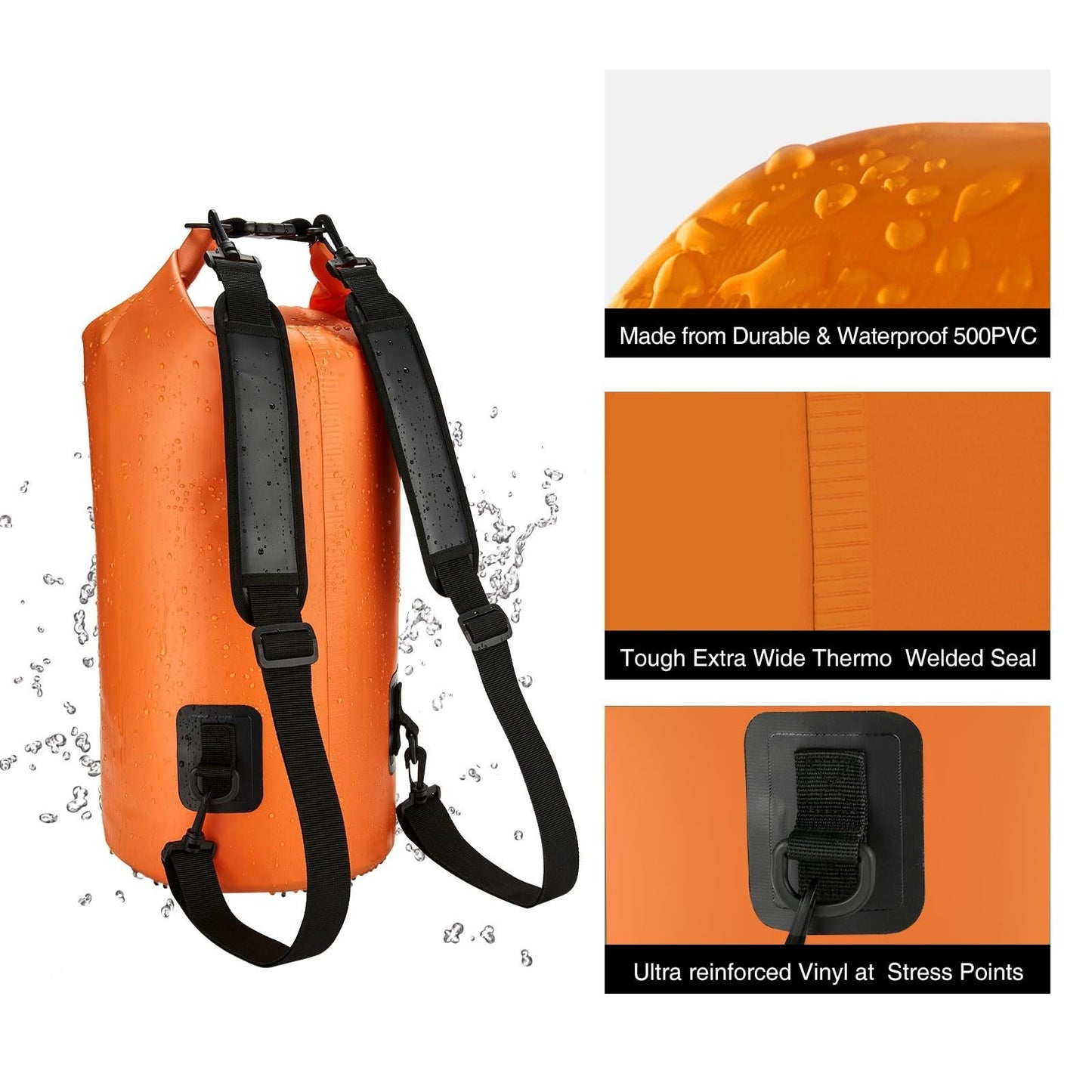 Waterproof Floating Backpack 10L/20L/30L/40L with Phone Case for Kayaking & Fish4