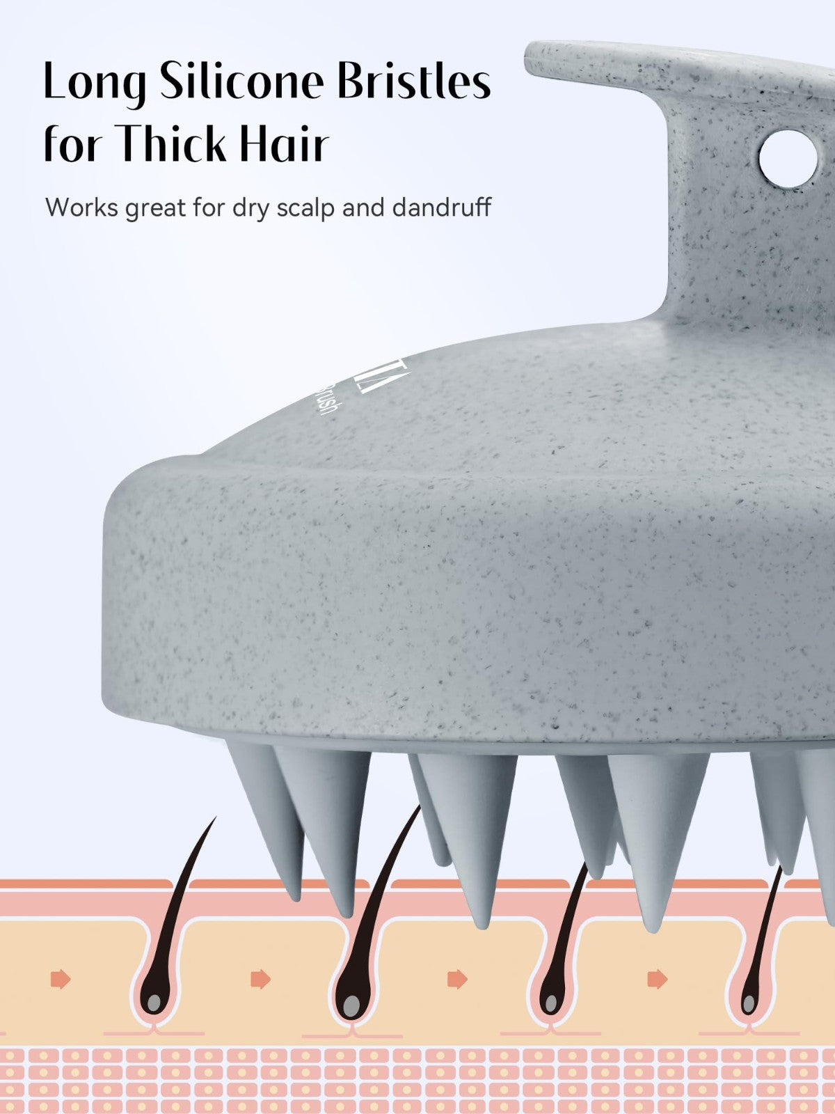 Scalp Massager Brush for Hair Growth, Silicone Shampoo Scrubber, Dandruff Relief4