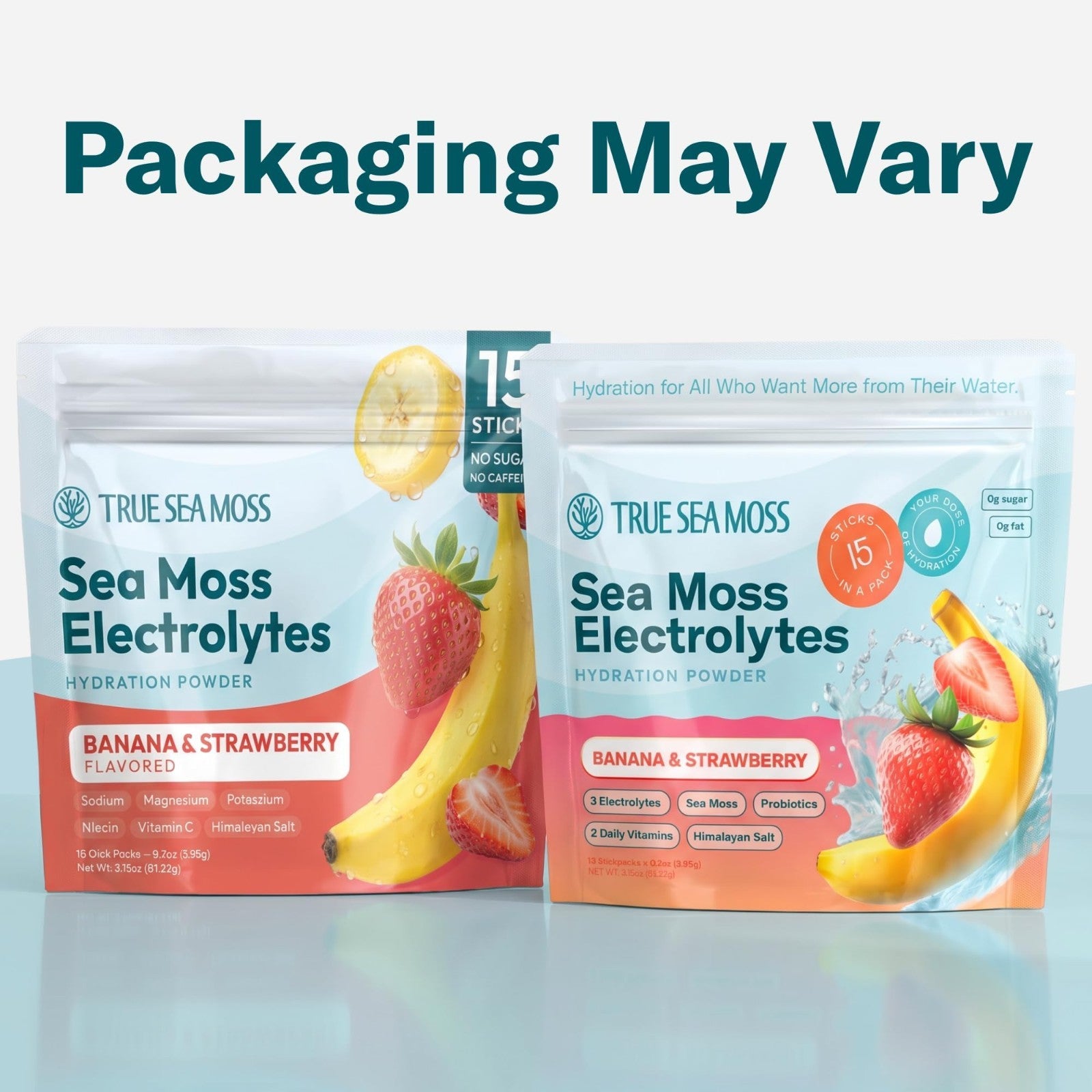 Electrolyte Powder Packets - 15 Stickpacks - Hydration with Sea Moss & Potassium8