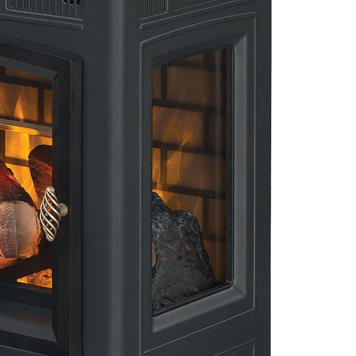 Freestanding Electric Fireplace Stove Heater with 3D Flame Effect, 1,000 Sq. Ft.6
