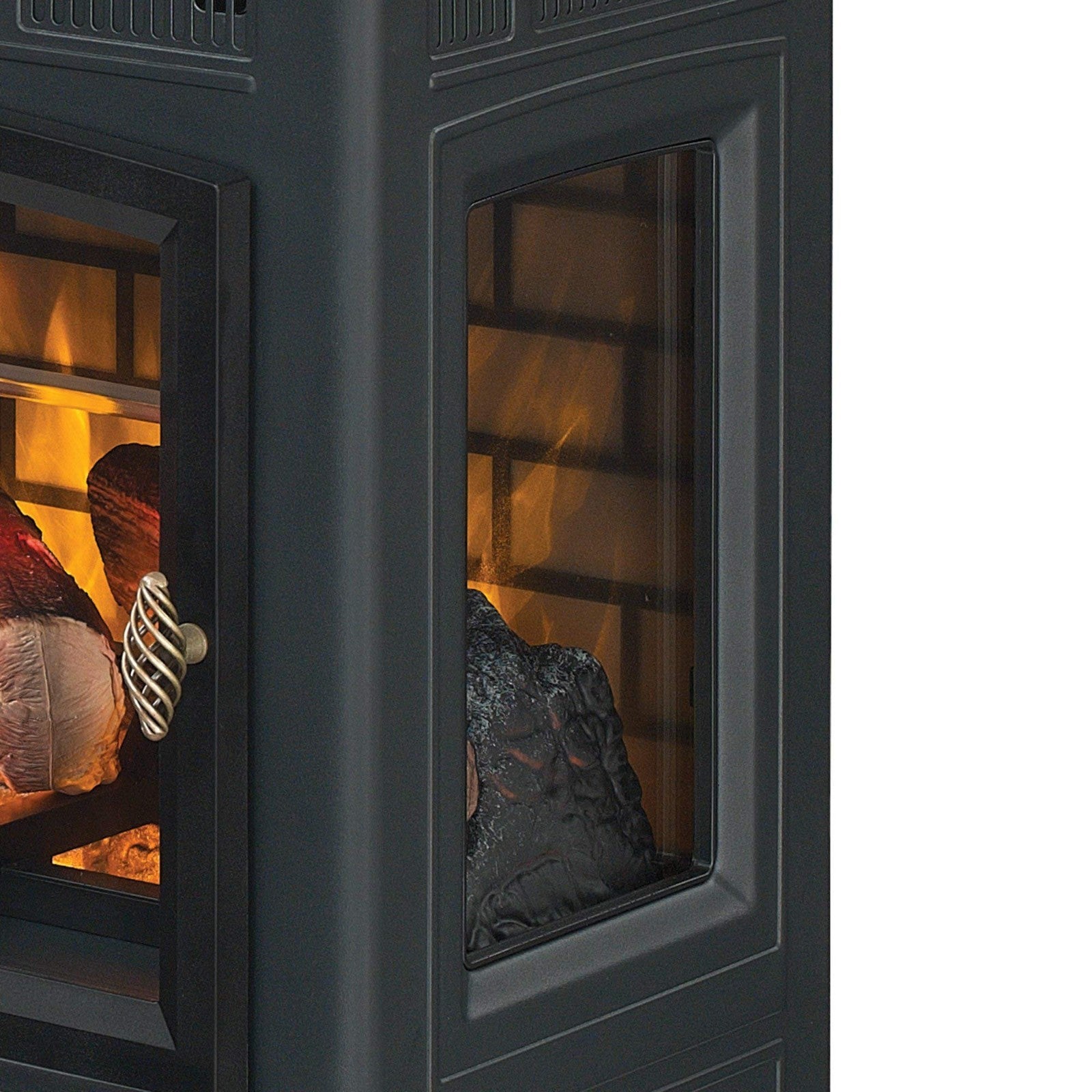 Freestanding Electric Fireplace Stove Heater with 3D Flame Effect, 1,000 Sq. Ft.6