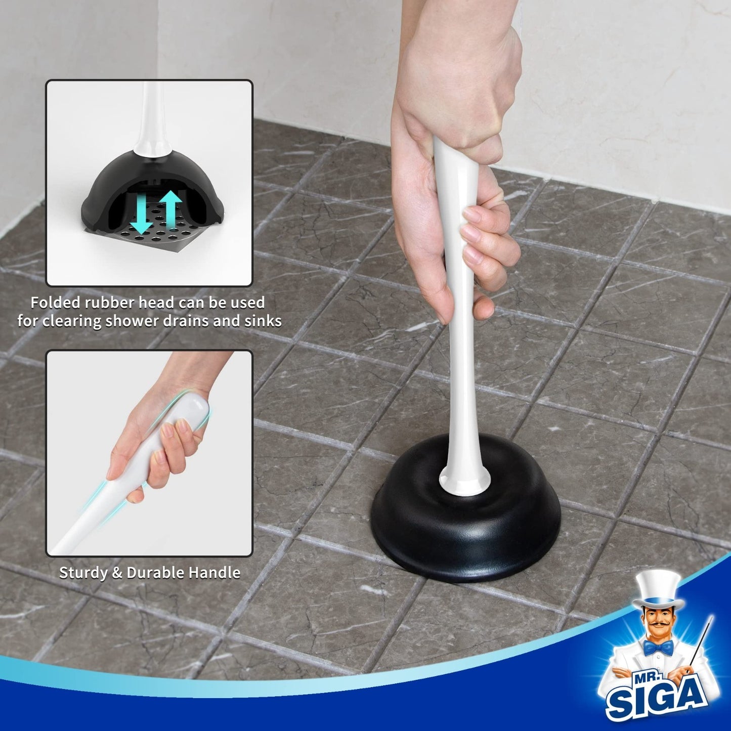 Toilet Plunger & Bowl Brush Combo Set for Bathroom Cleaning - 12 Pack, White4