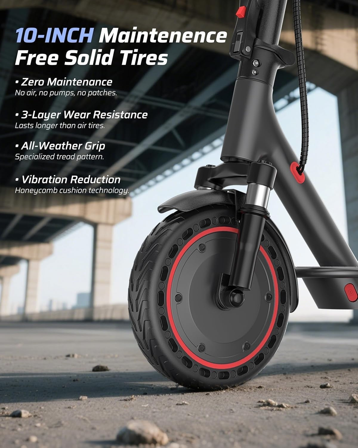 Electric Scooter 8.5''/10'' - 19/20MPH, 700/1000W Motor, 15/22 Miles Range, Port7