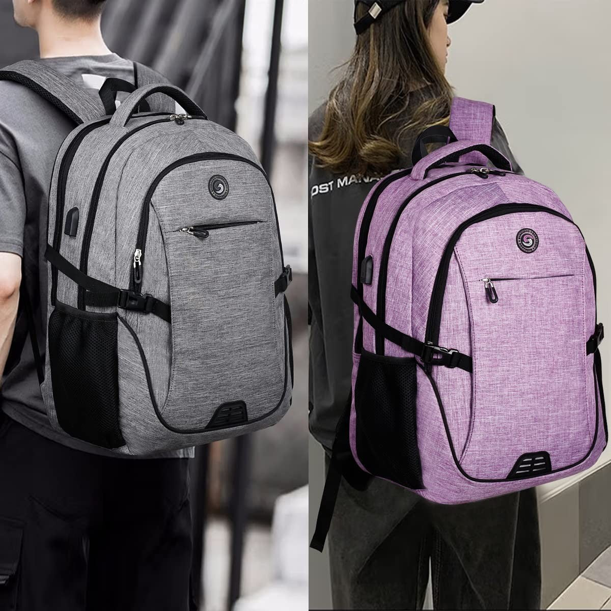 Travel Laptop Backpack for Men & Women, College School Bag, Waterproof, USB Char6