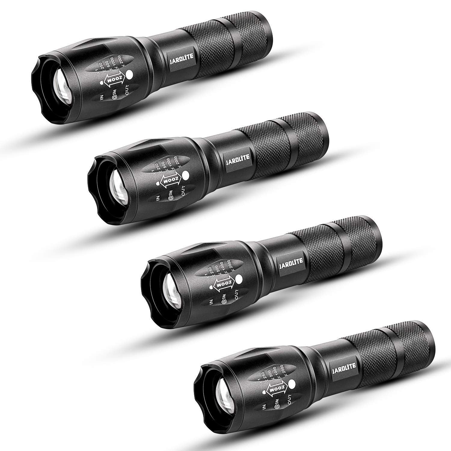 4 Pack LED Emergency Handheld Flashlights   Adjustable Focus, Water Resistant, 50