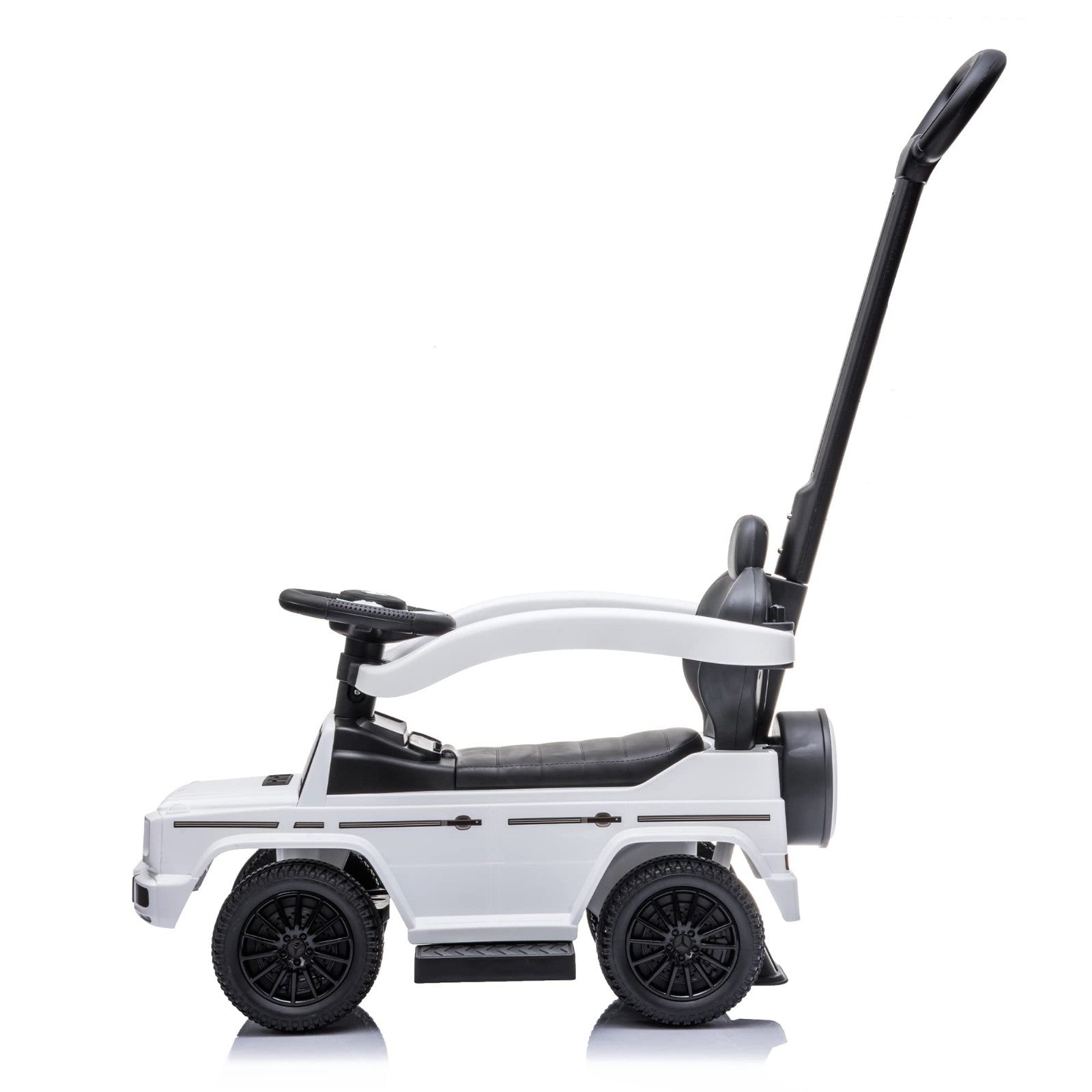 Kids Ride-On Car Stroller Mercedes G-Wagon for Toddlers 1-3, Music & Horn, White5