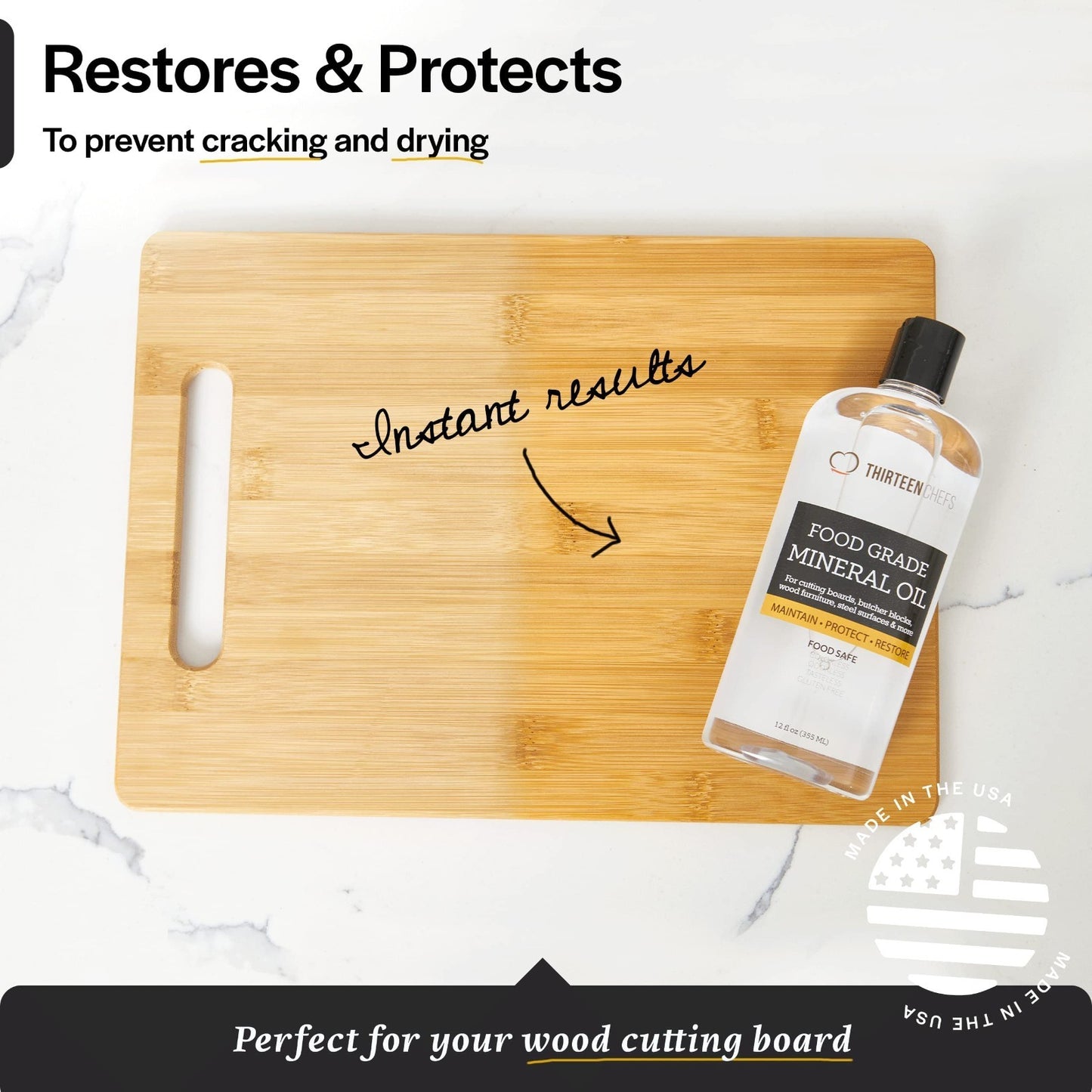 Food Grade Mineral Oil 12oz   NSF Certified for Cutting Boards & Wood Care4