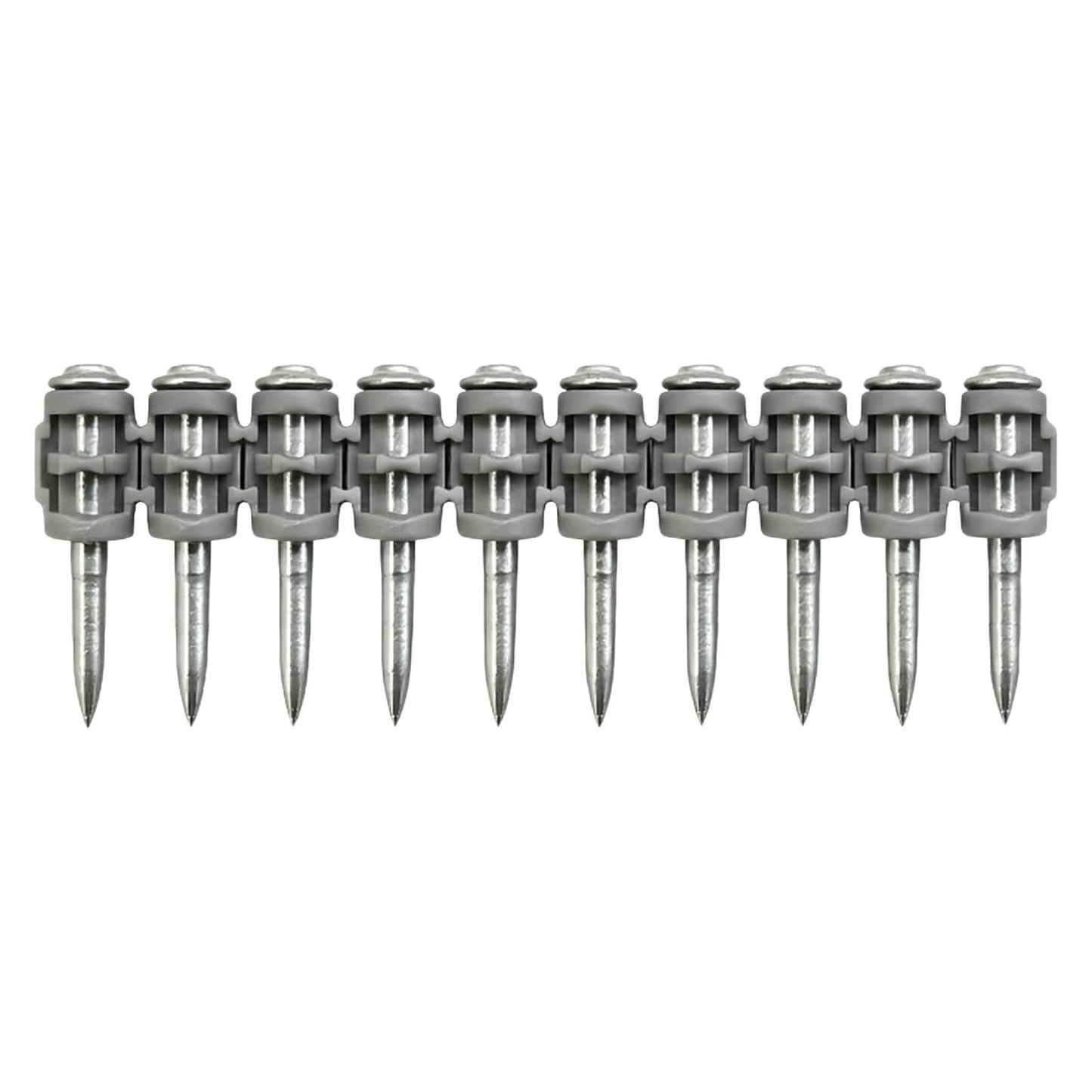 1" Collated Concrete Nails 1000pcs - Full Round Head Steel Pins for Drywall, Met0