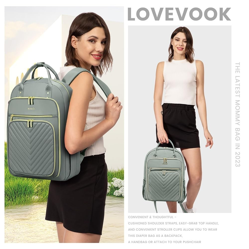 Stylish Water Resistant Laptop Backpack for Women, USB Charging, Travel Work Bag7