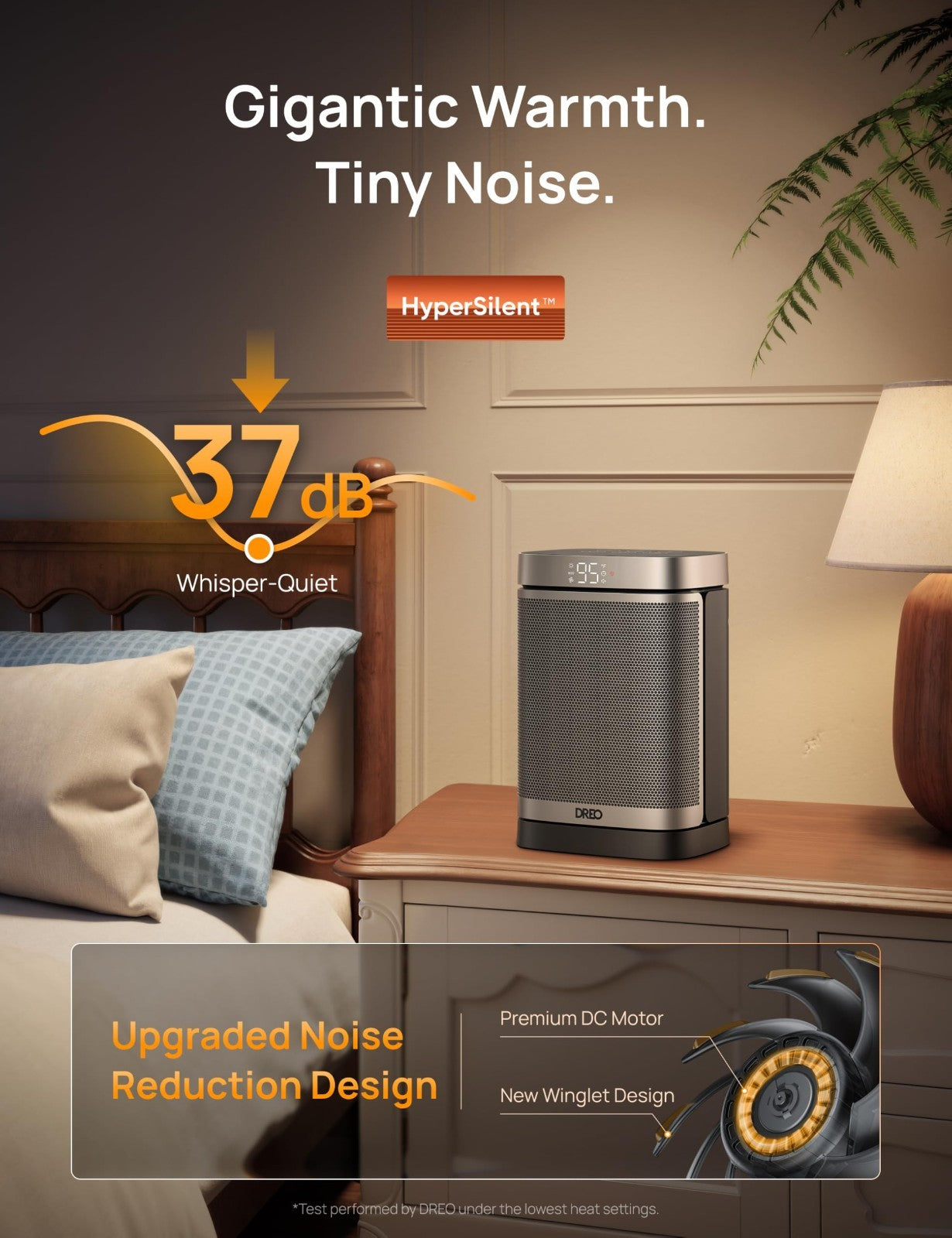 Portable Electric Space Heater with Thermostat, 70° Oscillation, Remote, 12H Tim4